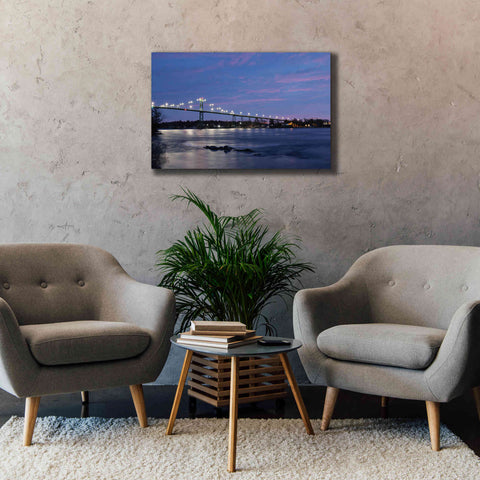 Image of 'Bridge at Night' by Lori Deiter, Canvas Wall Art,40 x 26