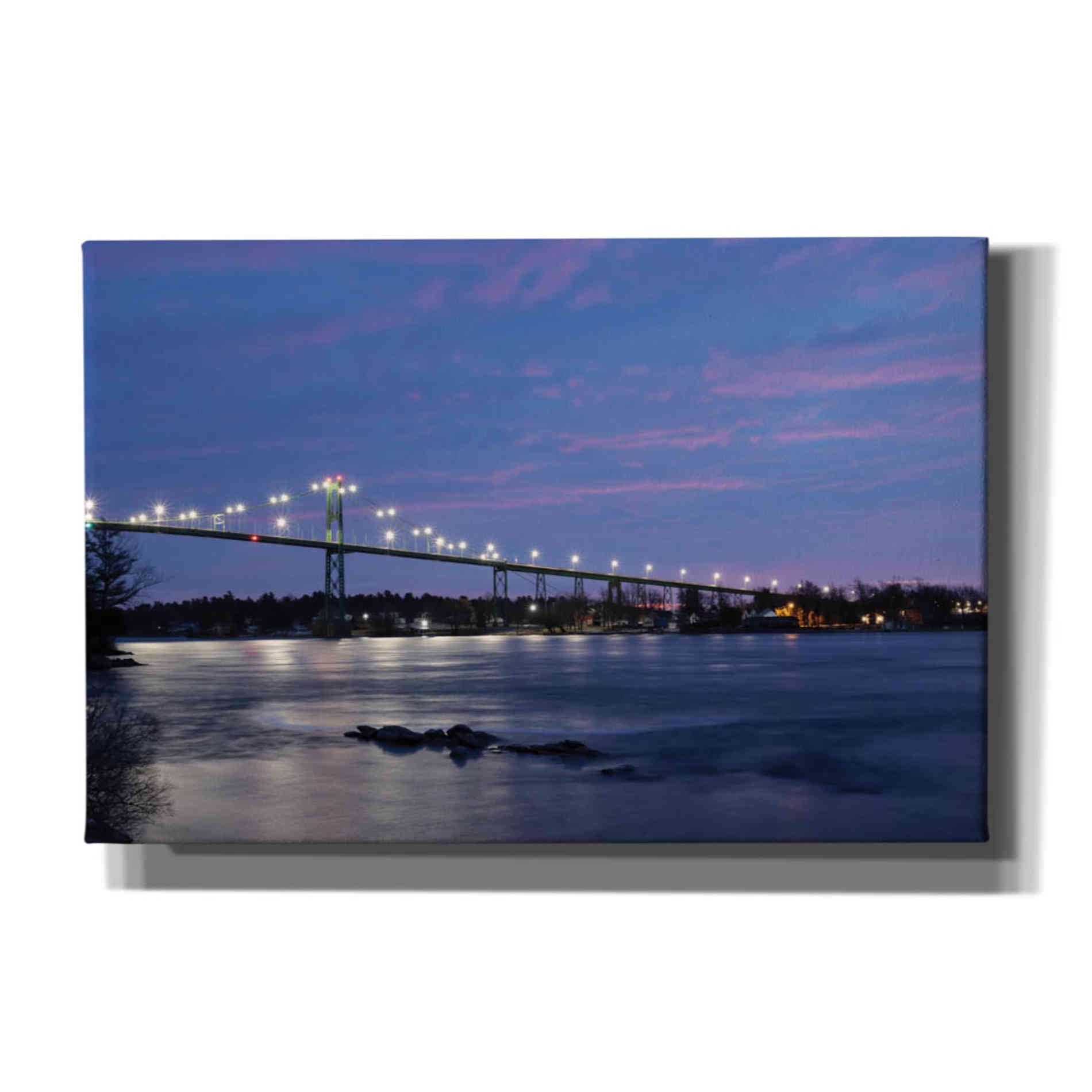 'Bridge at Night' by Lori Deiter, Canvas Wall Art