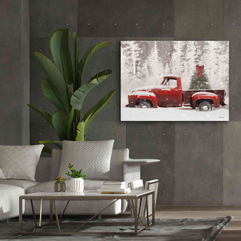 Image of 'Red Truck with Christmas Tree II' by Lori Deiter, Canvas Wall Art,54 x 40