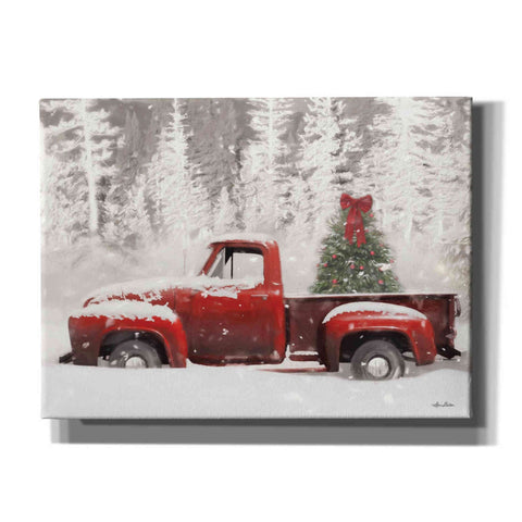 Image of 'Red Truck with Christmas Tree II' by Lori Deiter, Canvas Wall Art