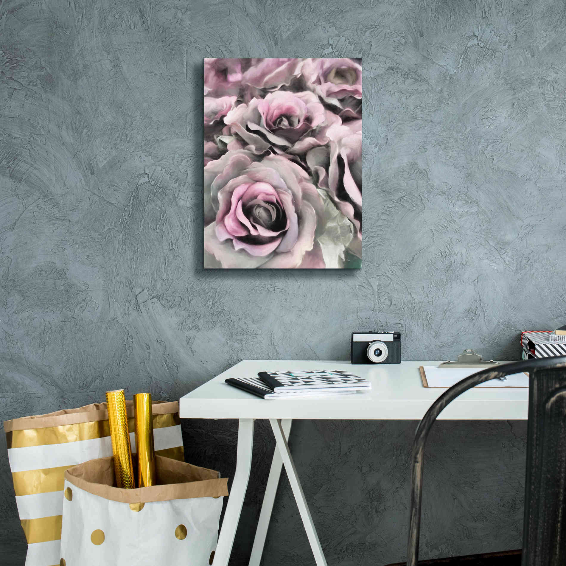 'Painted Roses' by Lori Deiter, Canvas Wall Art,12 x 16