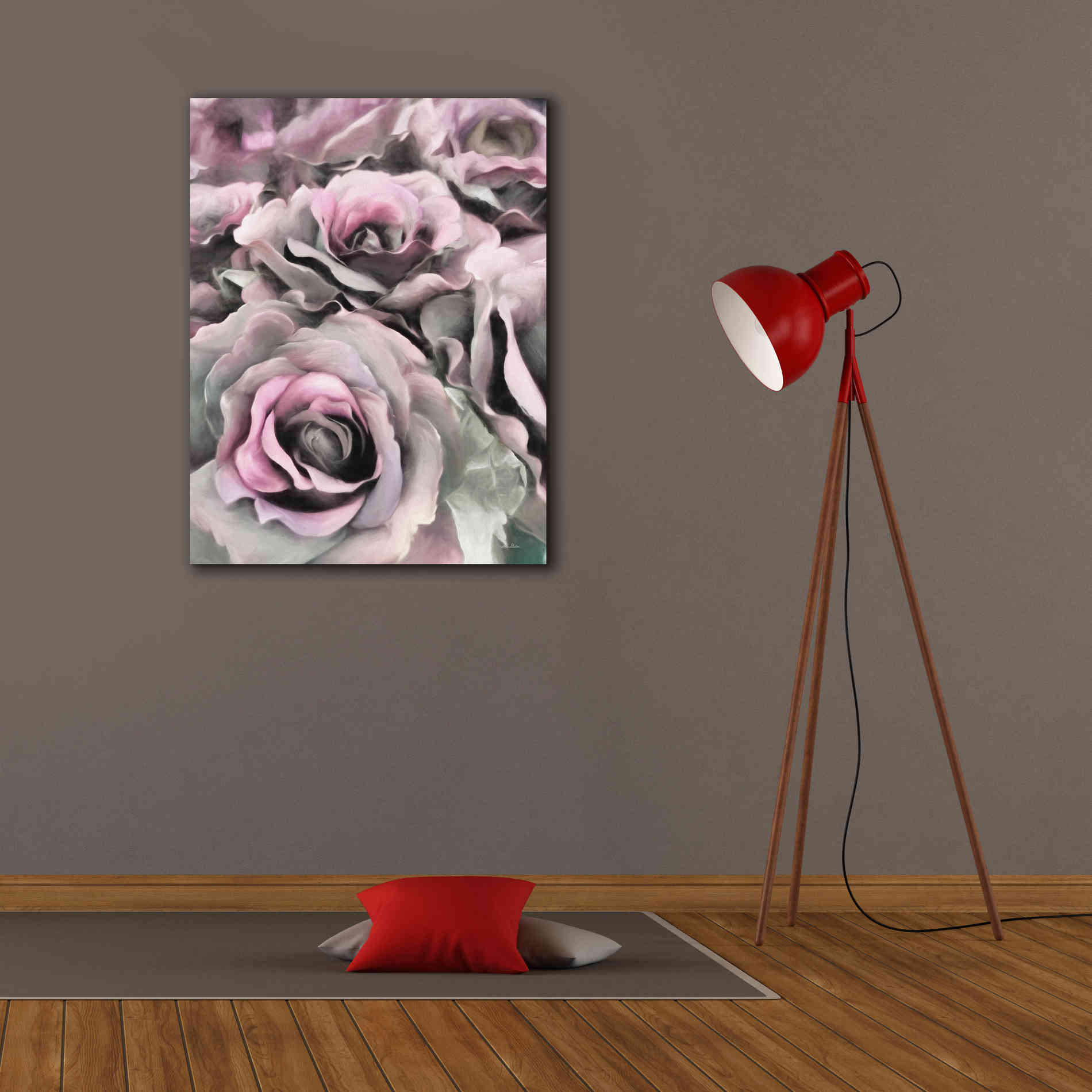 'Painted Roses' by Lori Deiter, Canvas Wall Art,26 x 34