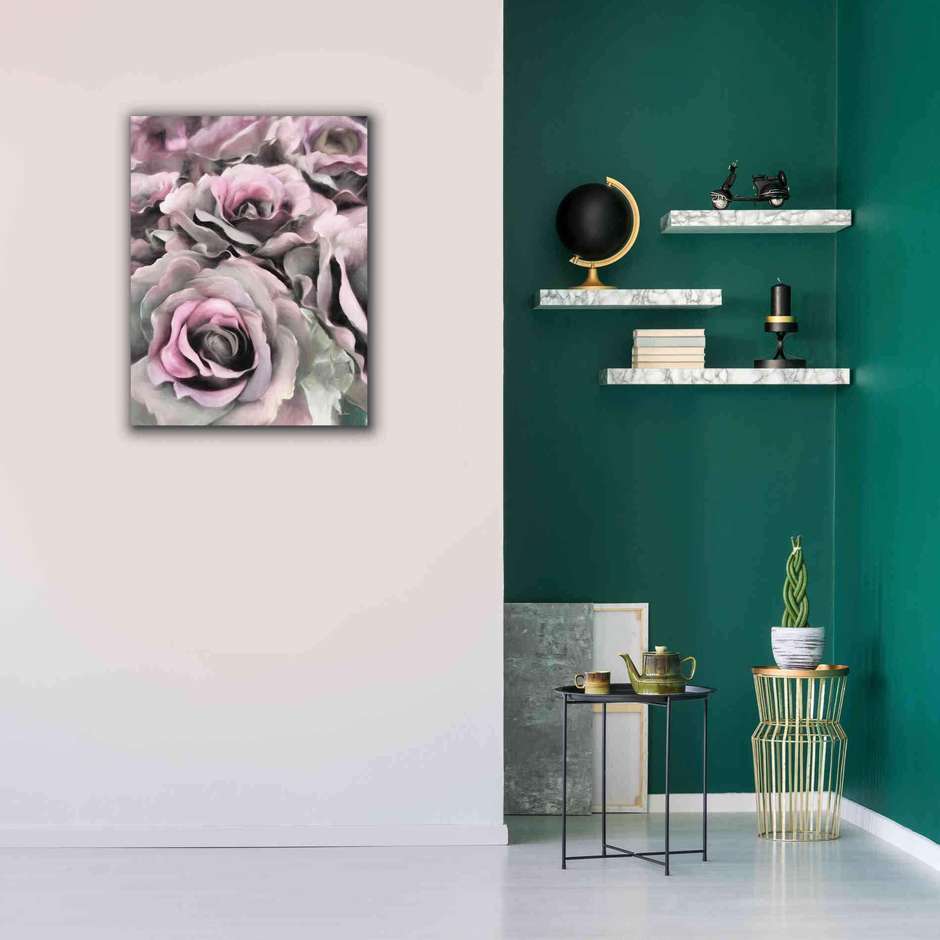 'Painted Roses' by Lori Deiter, Canvas Wall Art,26 x 34