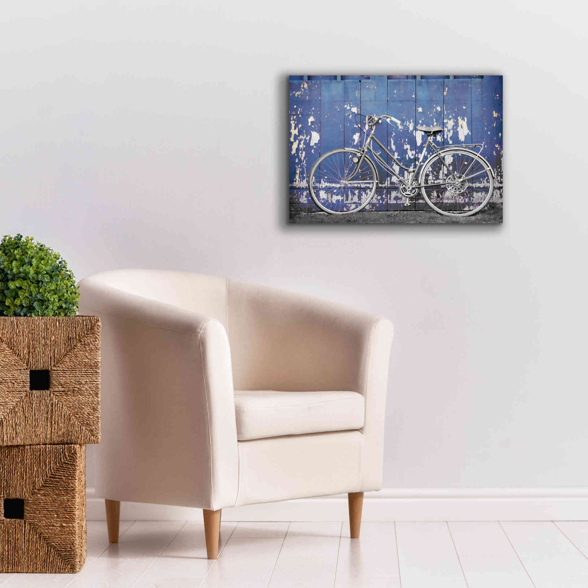 'Grungy Bike' by Lori Deiter, Canvas Wall Art,26 x 18