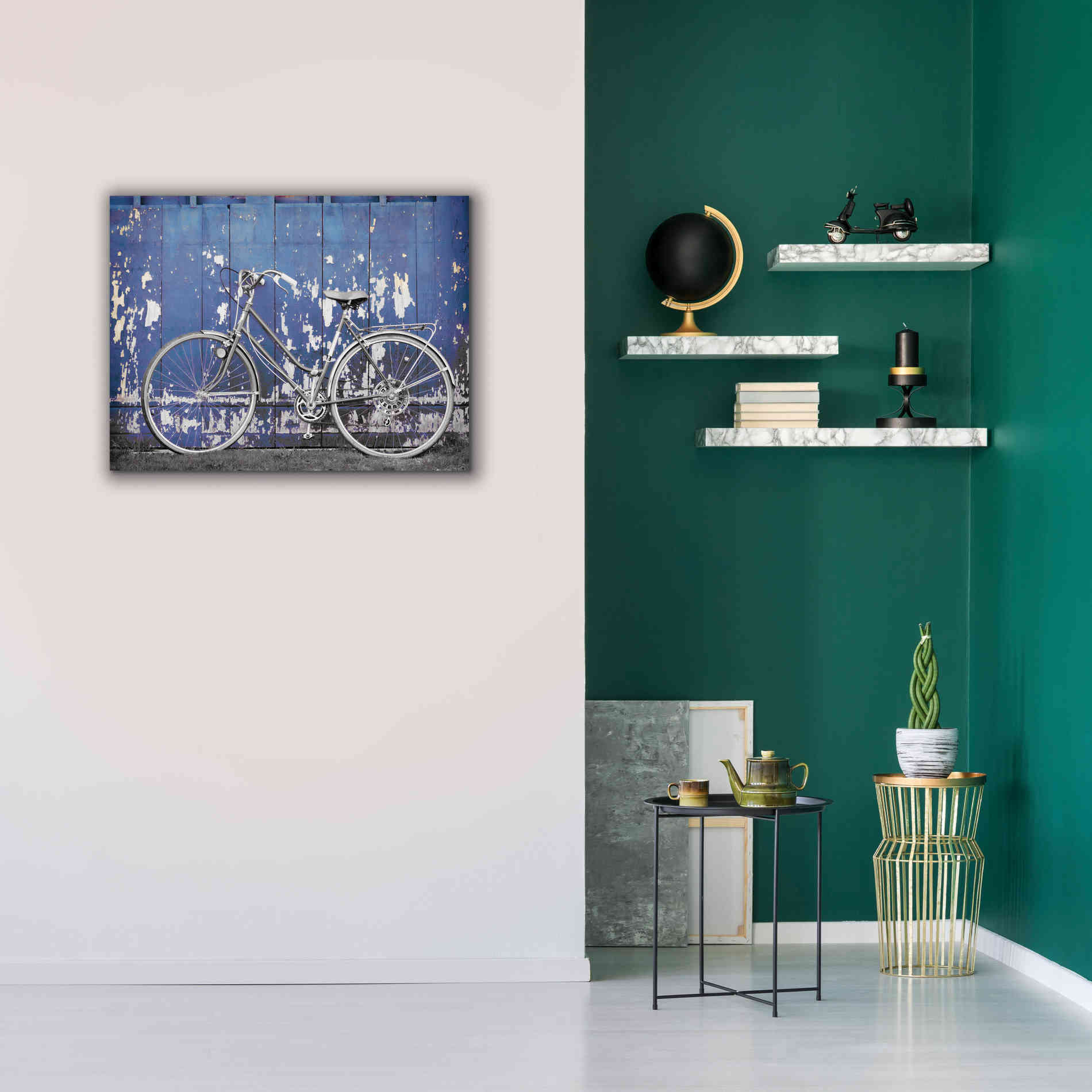 'Grungy Bike' by Lori Deiter, Canvas Wall Art,34 x 26