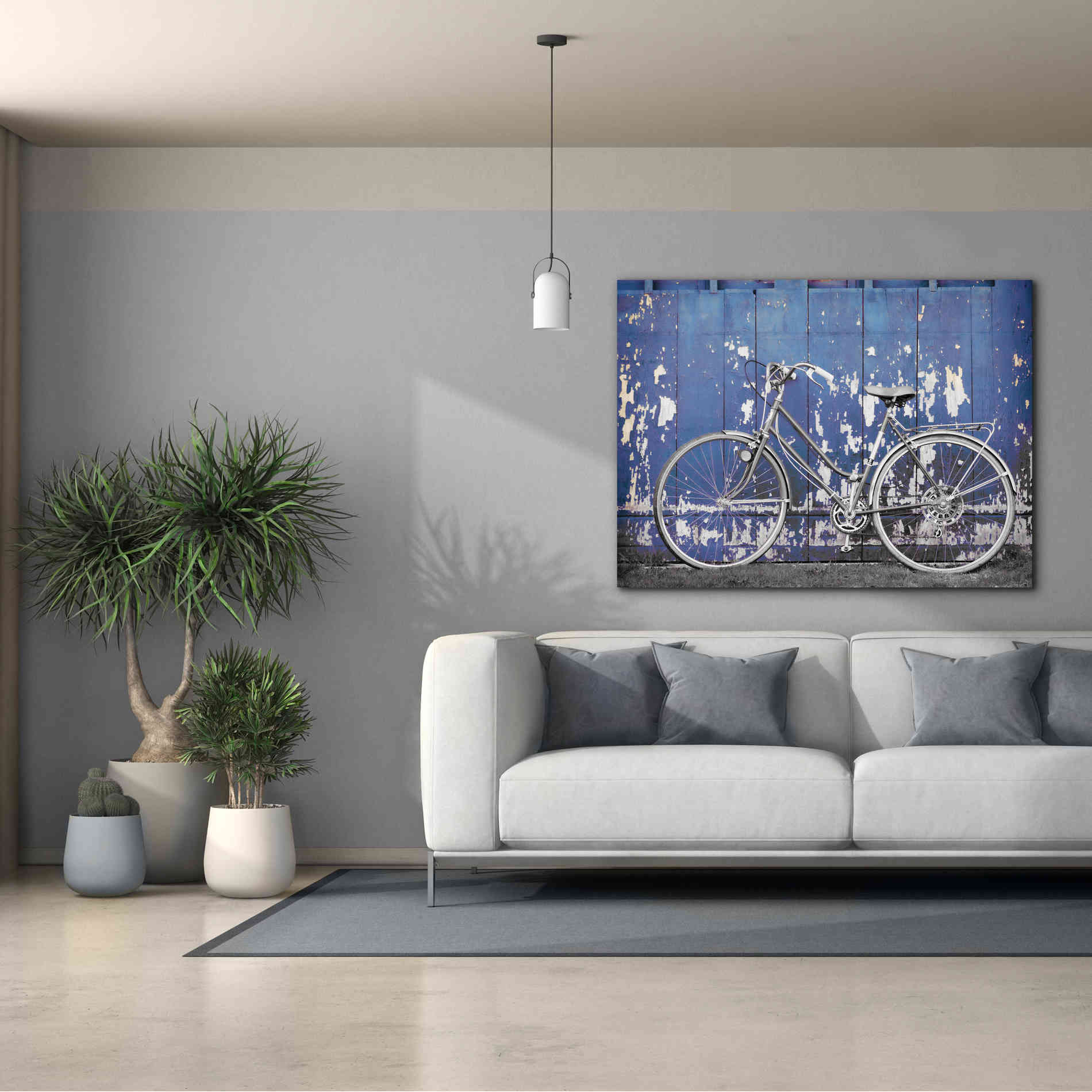 'Grungy Bike' by Lori Deiter, Canvas Wall Art,54 x 40
