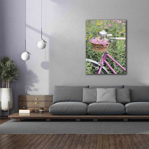 'Pink Garden Bike' by Lori Deiter, Canvas Wall Art,40 x 54