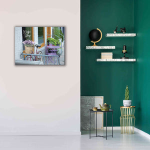 'Coffee Shop Visit' by Lori Deiter, Canvas Wall Art,34 x 26