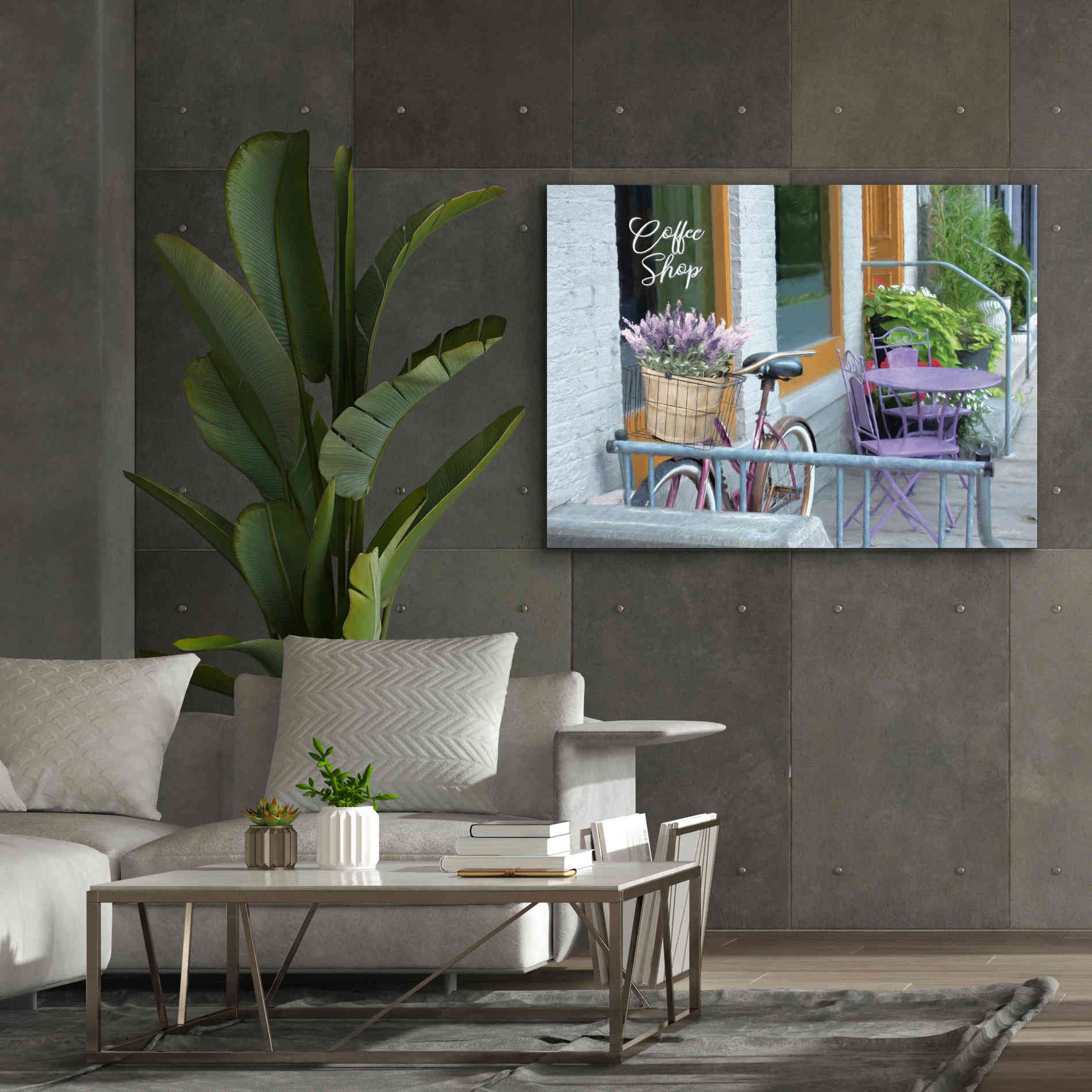 'Coffee Shop Visit' by Lori Deiter, Canvas Wall Art,54 x 40