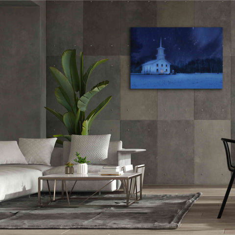 Image of 'Starry Night Church' by Lori Deiter, Canvas Wall Art,60 x 40