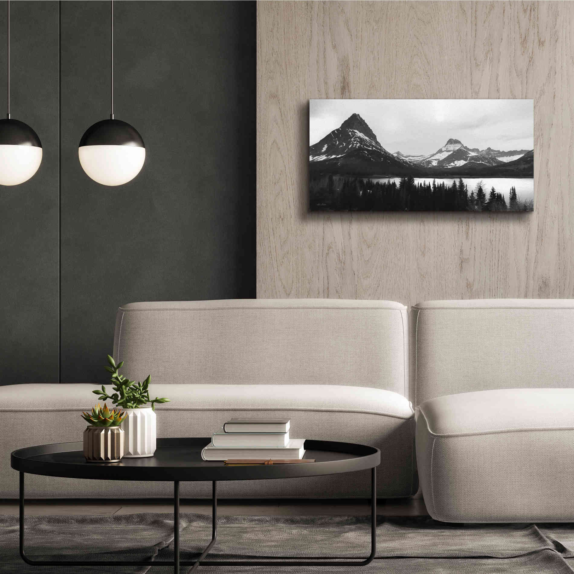 'Swiftcurrent Lake' by Lori Deiter, Canvas Wall Art,40 x 20
