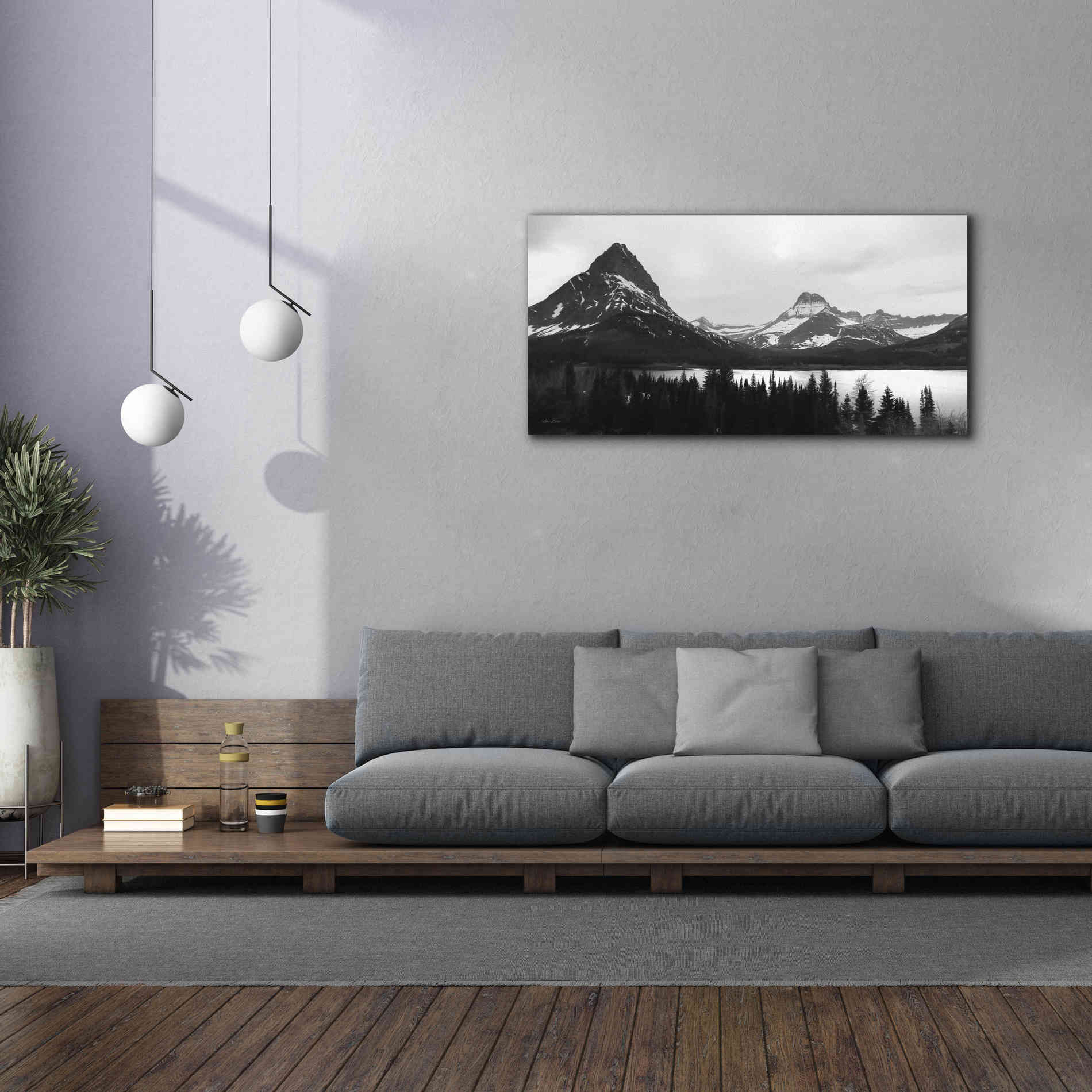 'Swiftcurrent Lake' by Lori Deiter, Canvas Wall Art,60 x 30