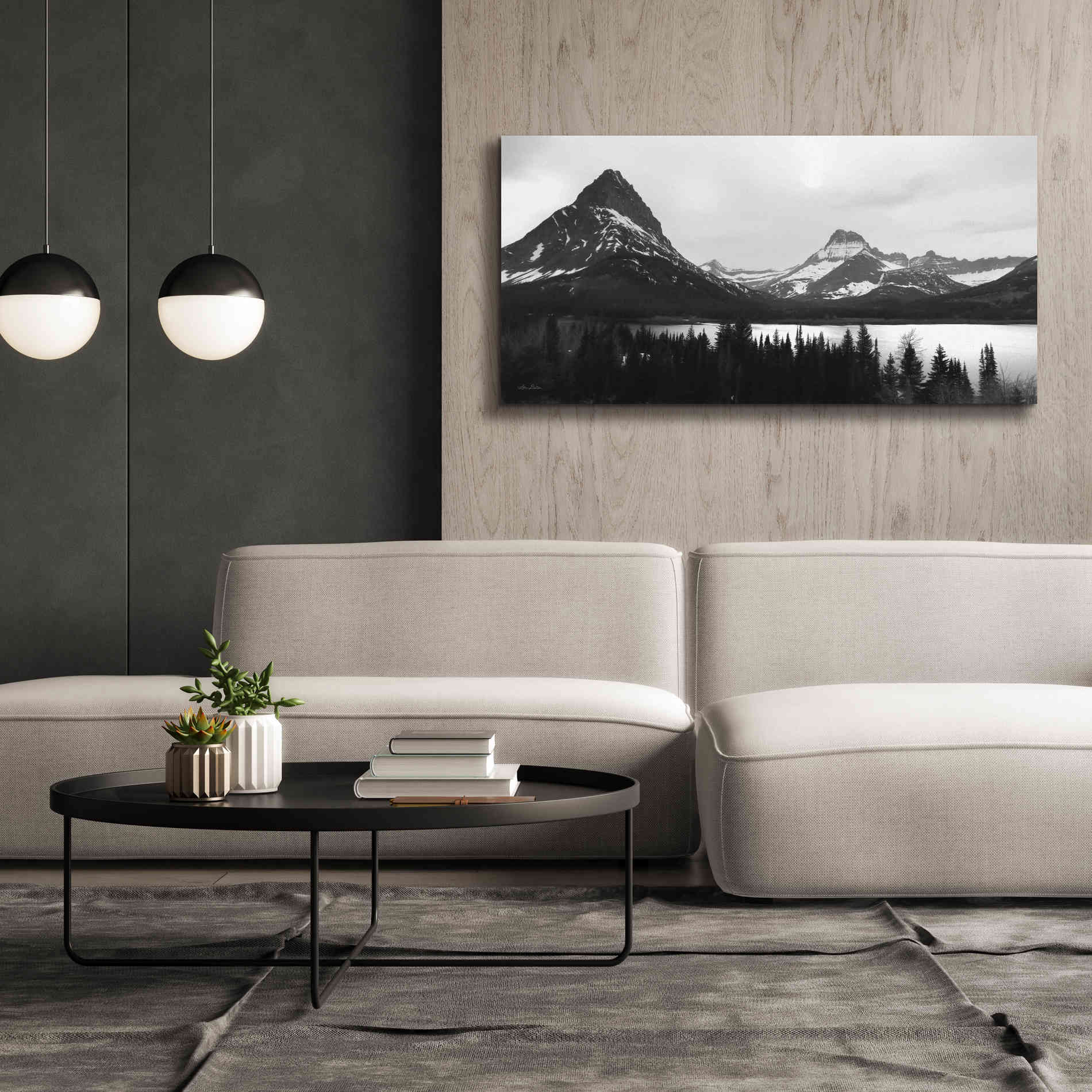 'Swiftcurrent Lake' by Lori Deiter, Canvas Wall Art,60 x 30