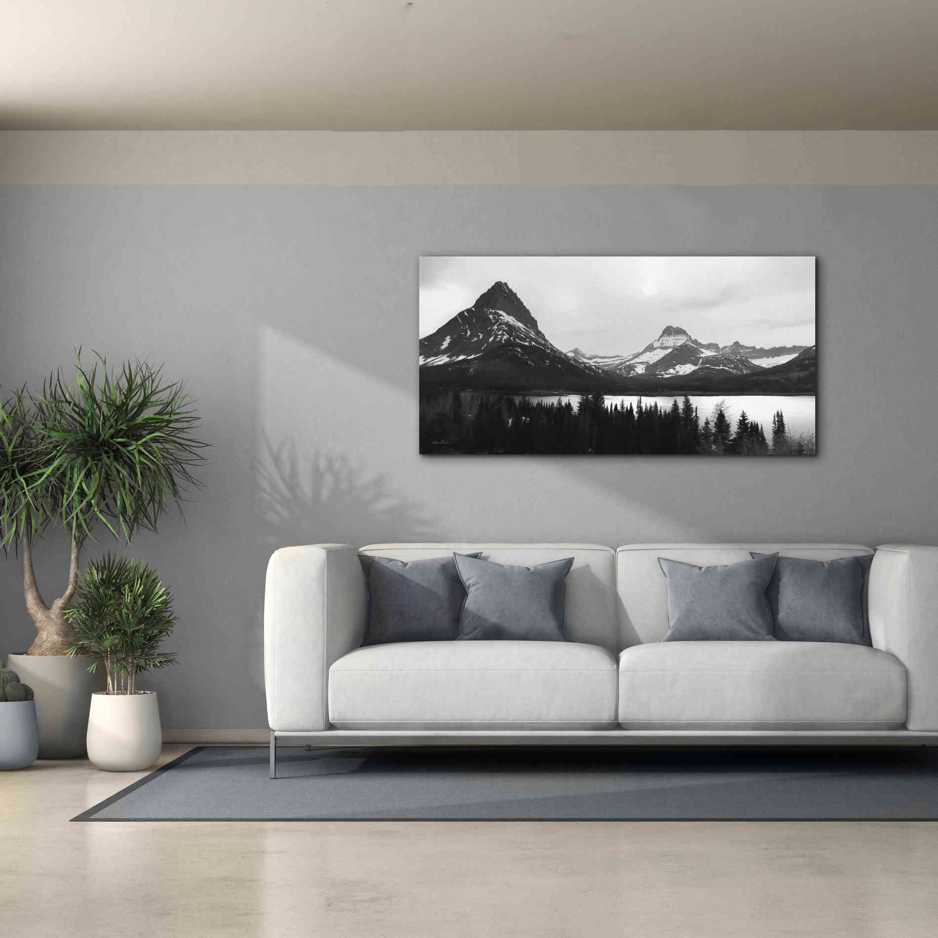 'Swiftcurrent Lake' by Lori Deiter, Canvas Wall Art,60 x 30