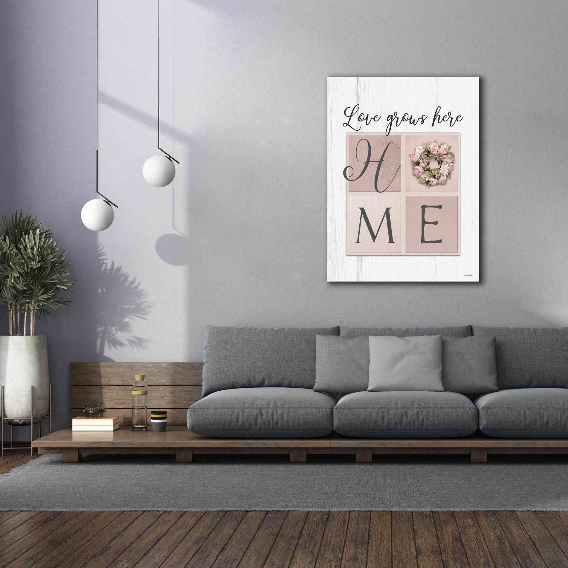 'Love Grows Here Home' by Lori Deiter, Canvas Wall Art,40 x 54