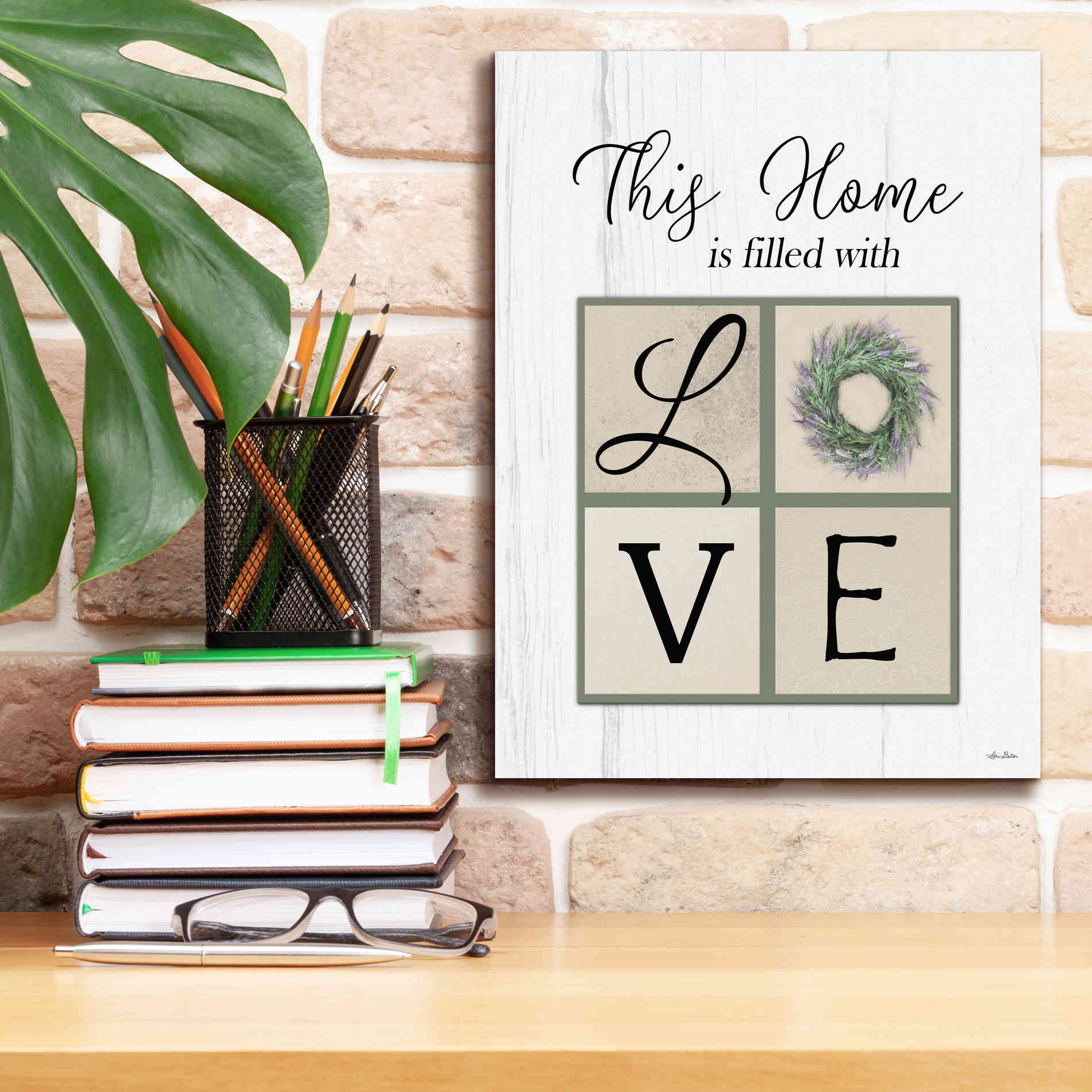 'This Home is Filled with Love' by Lori Deiter, Canvas Wall Art,12 x 16