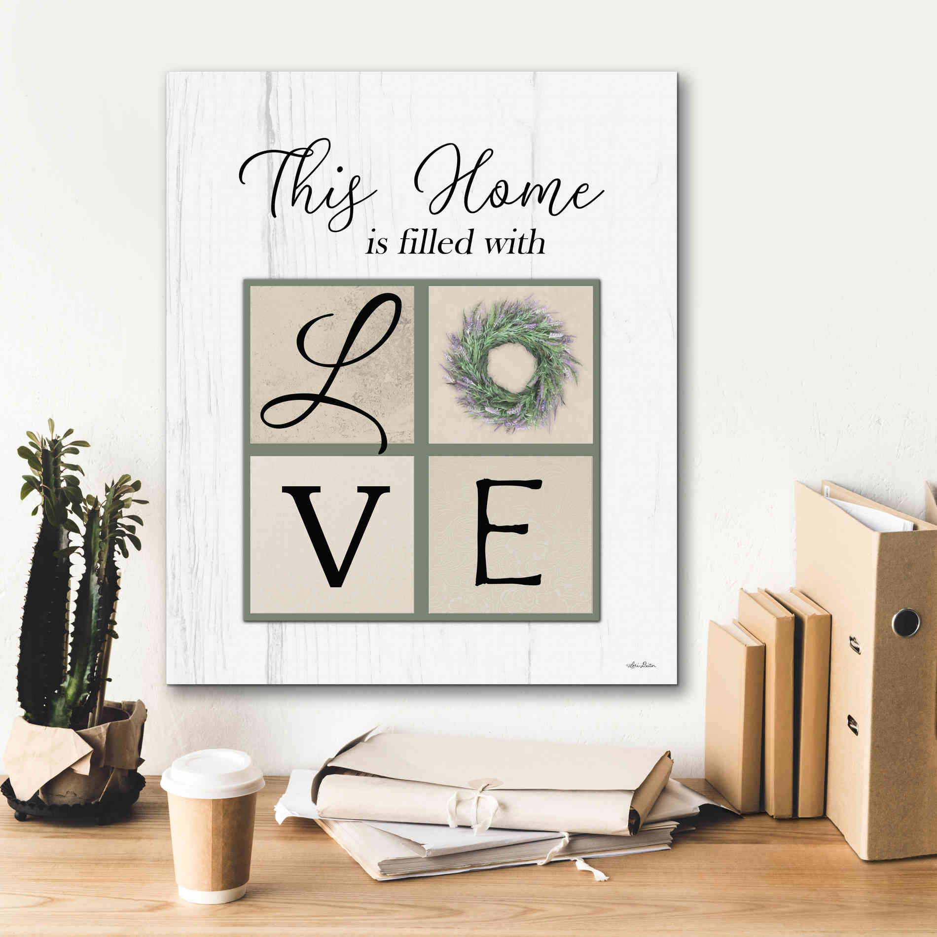 'This Home is Filled with Love' by Lori Deiter, Canvas Wall Art,20 x 24