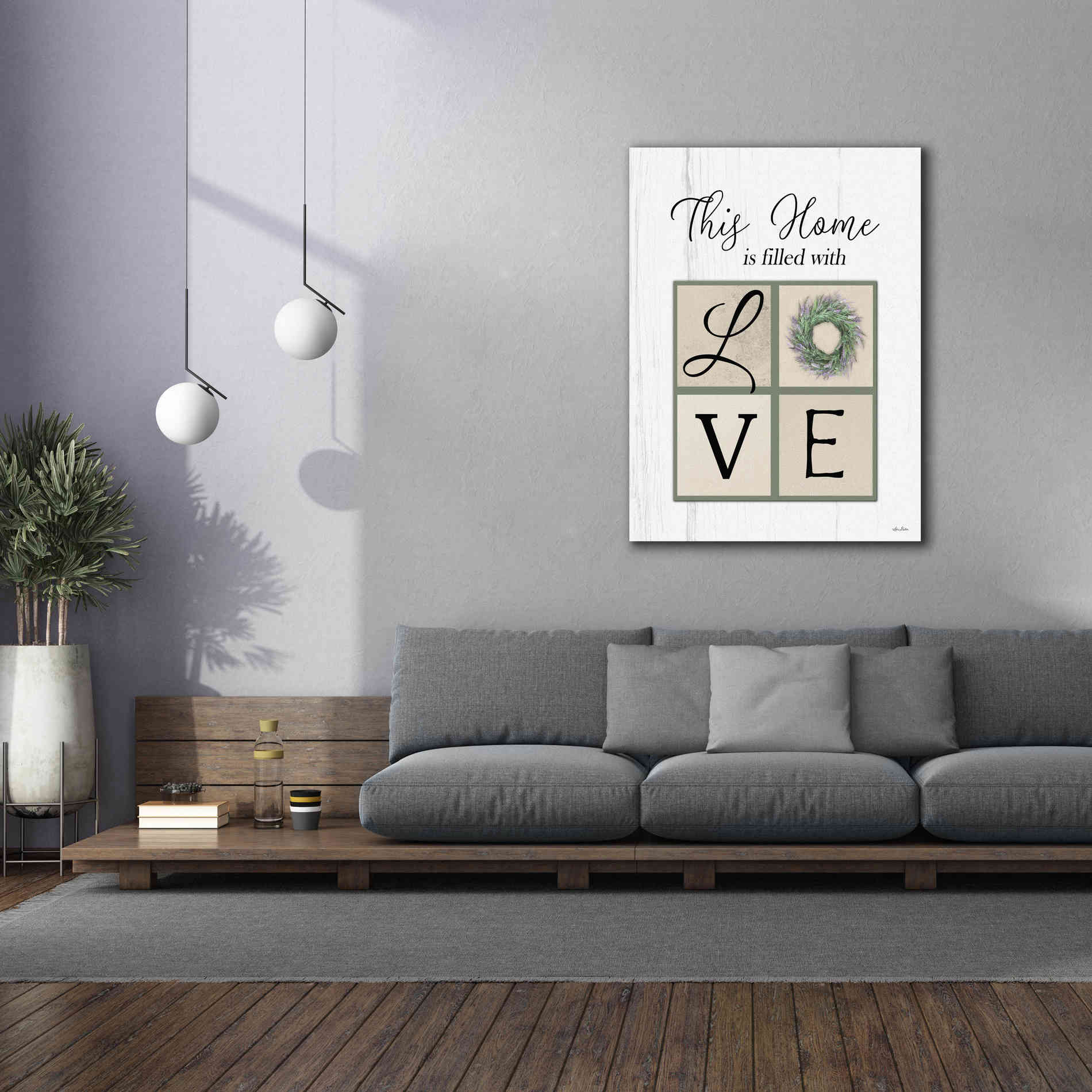 'This Home is Filled with Love' by Lori Deiter, Canvas Wall Art,40 x 54