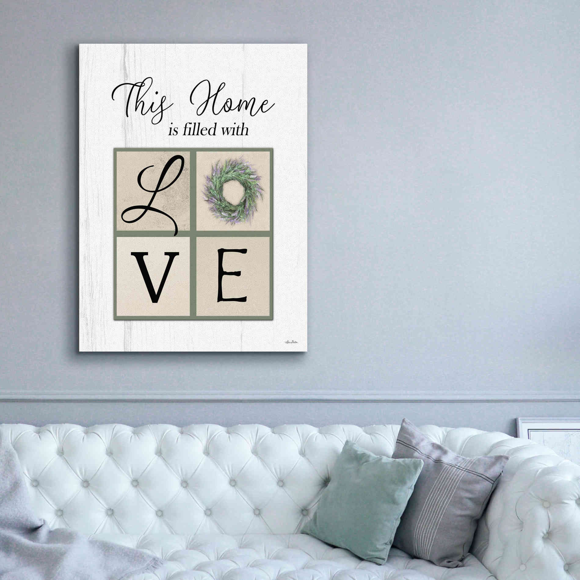 'This Home is Filled with Love' by Lori Deiter, Canvas Wall Art,40 x 54