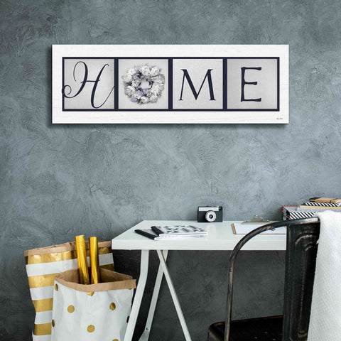 Image of 'Navy Blue Home' by Lori Deiter, Canvas Wall Art,36 x 12