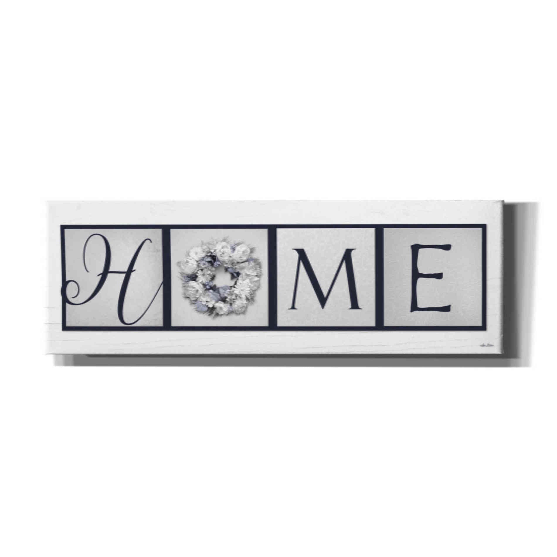 'Navy Blue Home' by Lori Deiter, Canvas Wall Art