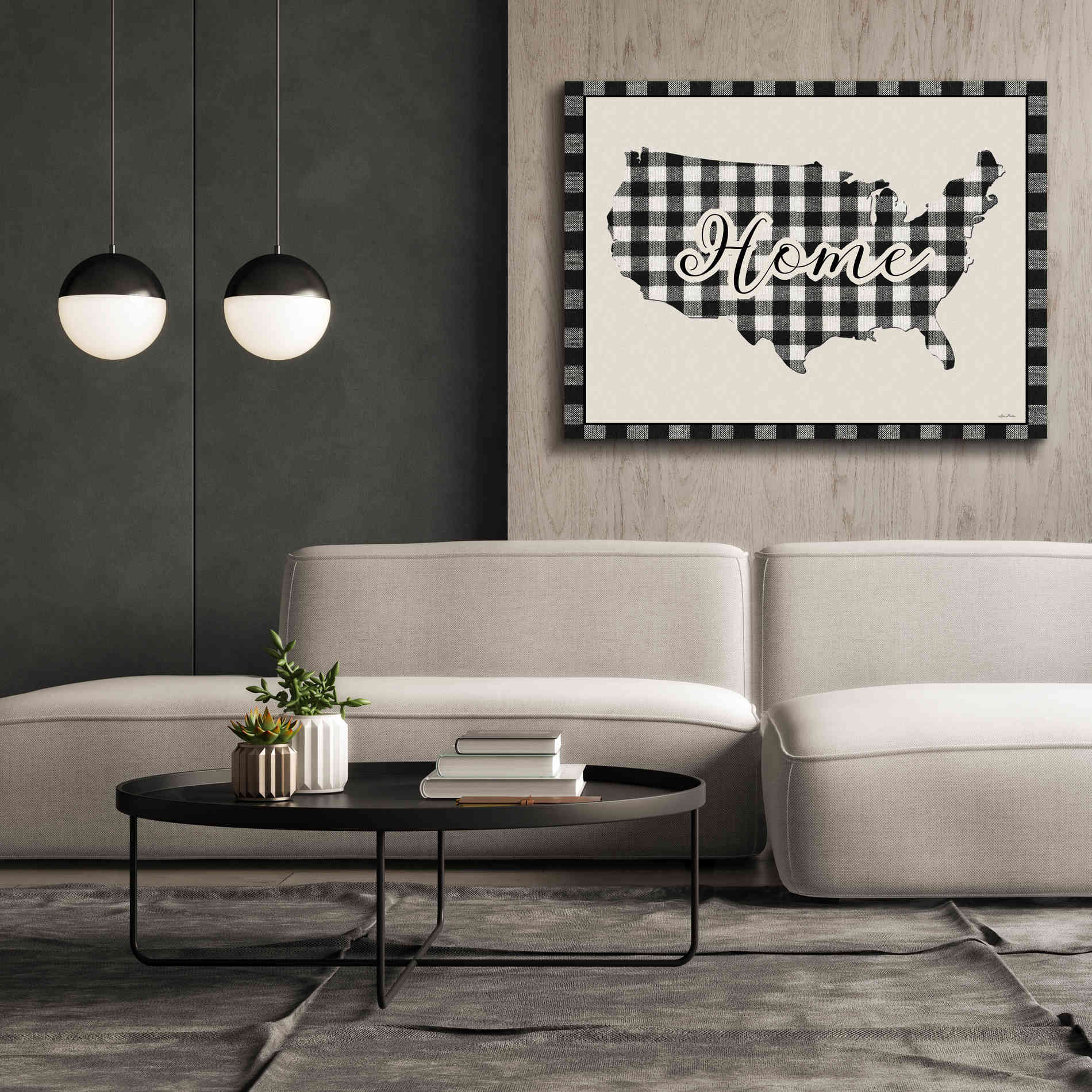 'USA Home Plaid' by Lori Deiter, Canvas Wall Art,54 x 40