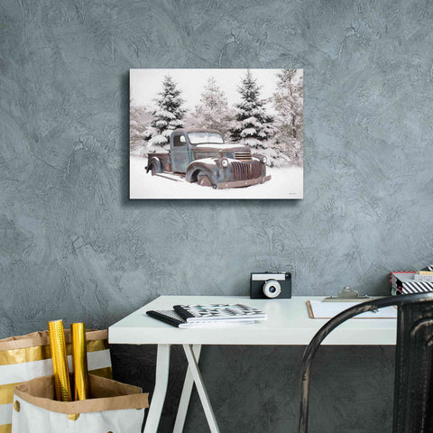Image of 'Chevy at the Tree Farm' by Lori Deiter, Canvas Wall Art,16 x 12