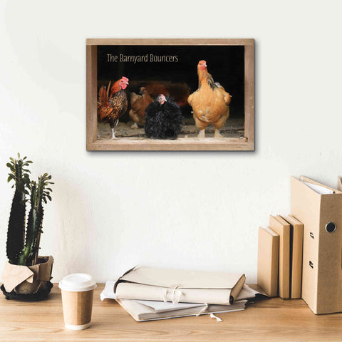 Image of 'Barnyard Bouncers' by Lori Deiter, Canvas Wall Art,18 x 12