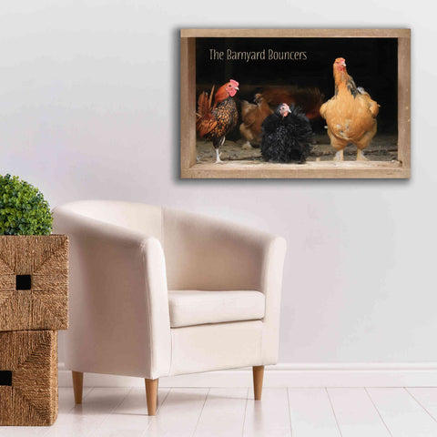 Image of 'Barnyard Bouncers' by Lori Deiter, Canvas Wall Art,40 x 26
