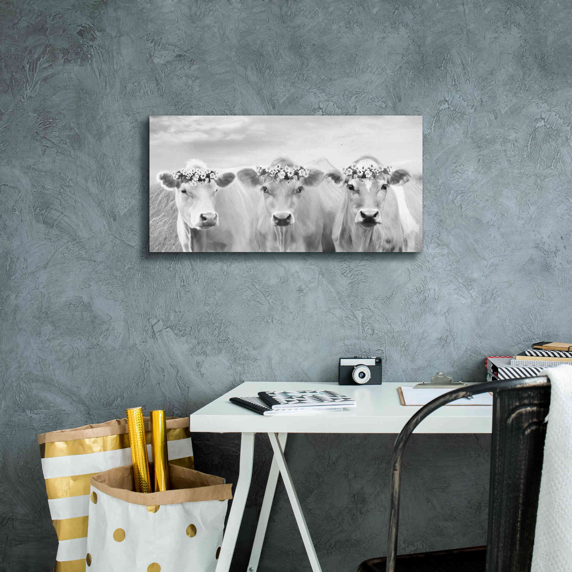 'The Flower Girls' by Lori Deiter, Canvas Wall Art,24 x 12