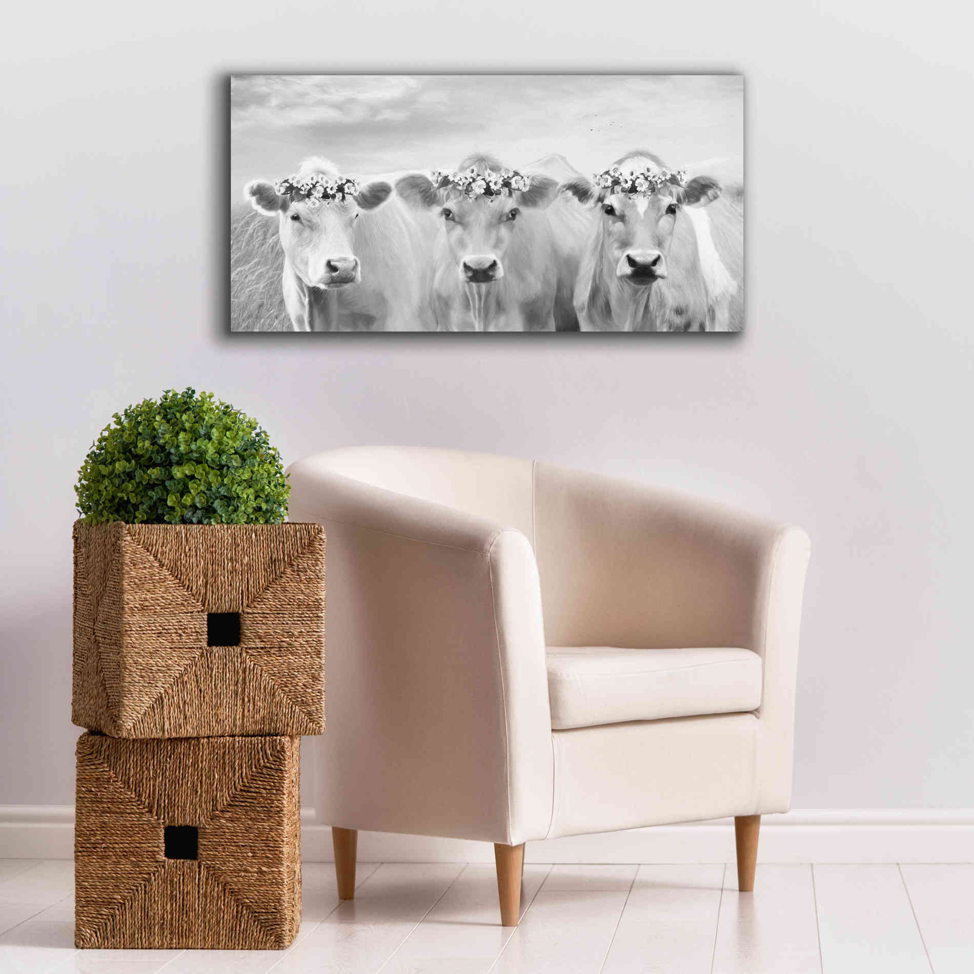 'The Flower Girls' by Lori Deiter, Canvas Wall Art,40 x 20