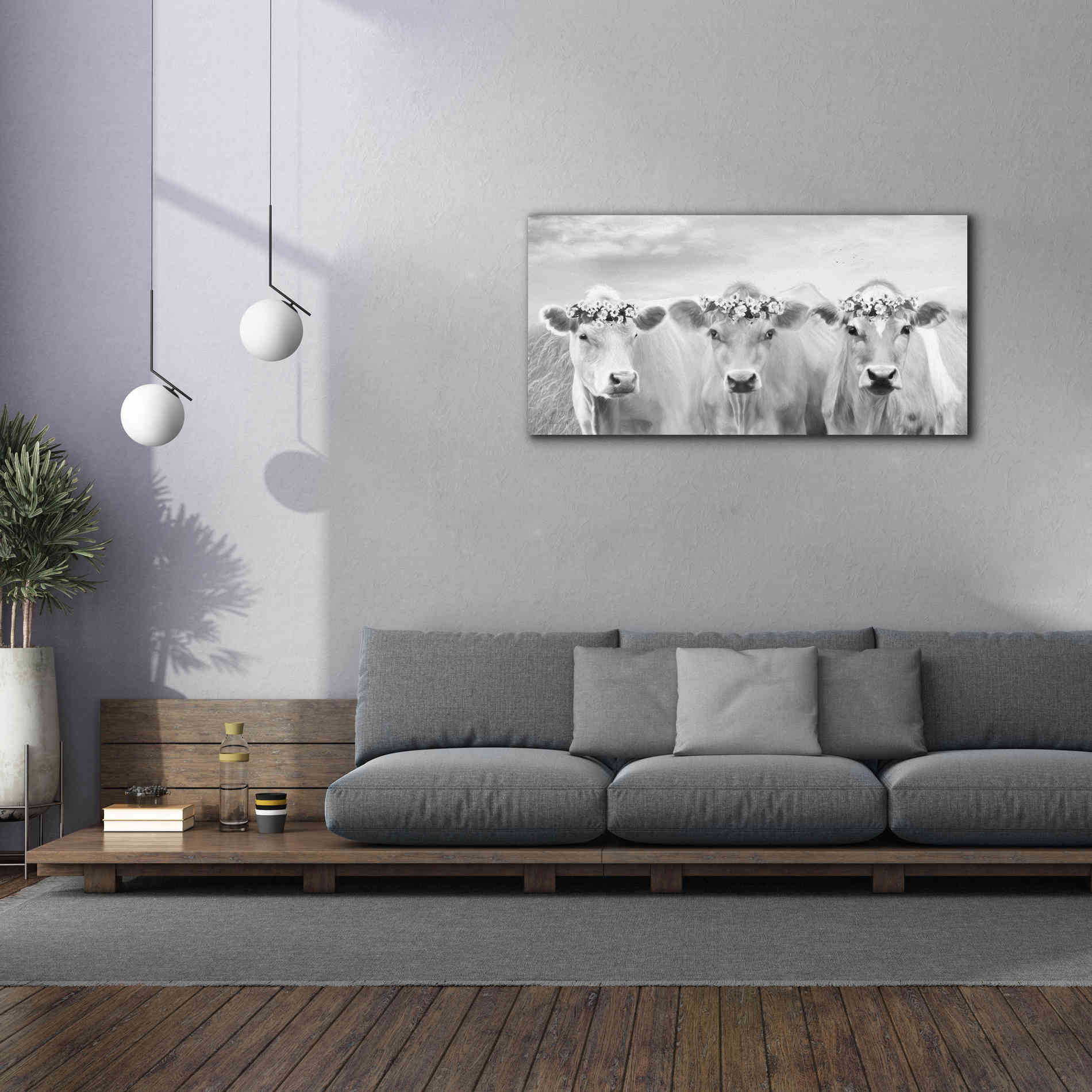 'The Flower Girls' by Lori Deiter, Canvas Wall Art,60 x 30