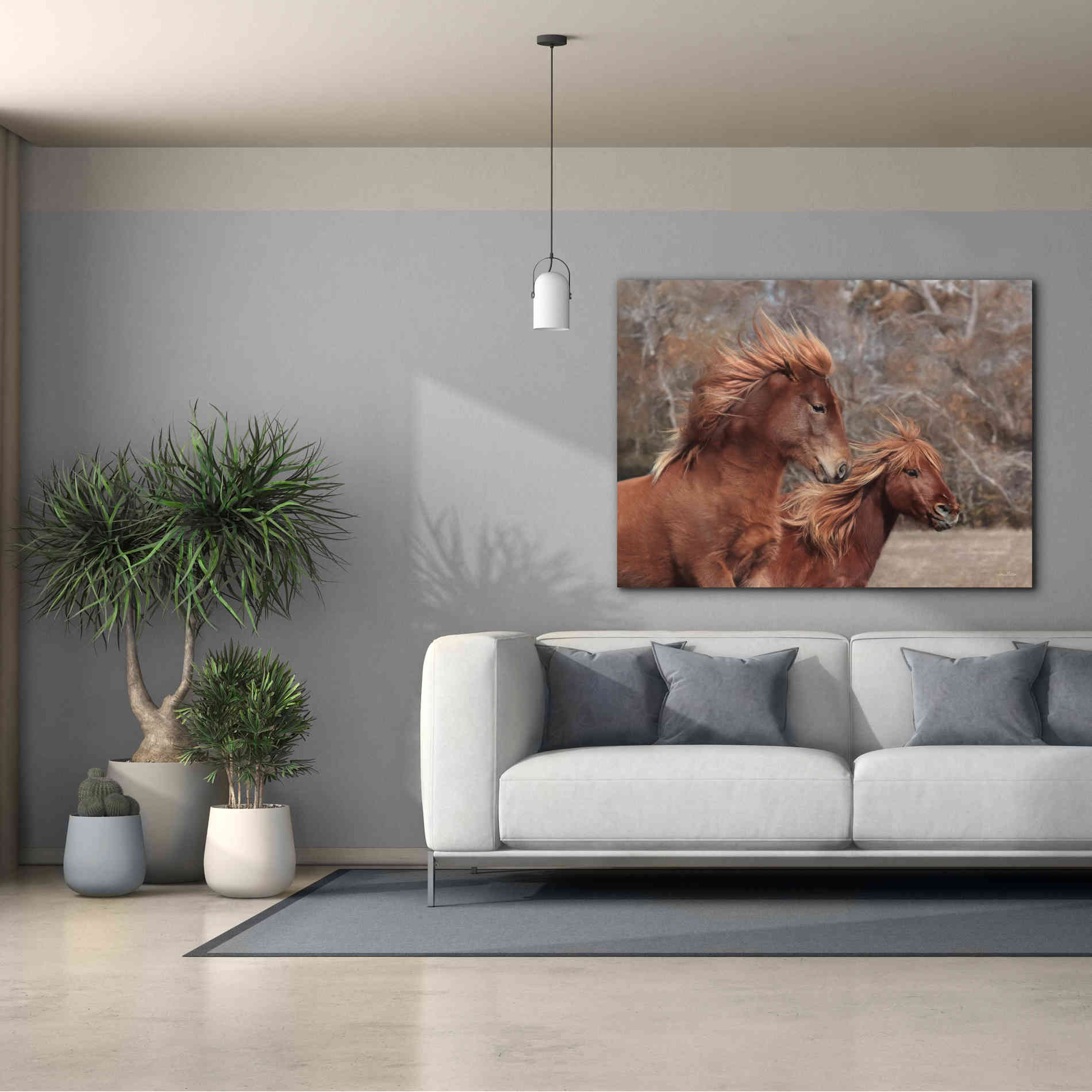 'Assateague Horses II' by Lori Deiter, Canvas Wall Art,54 x 40