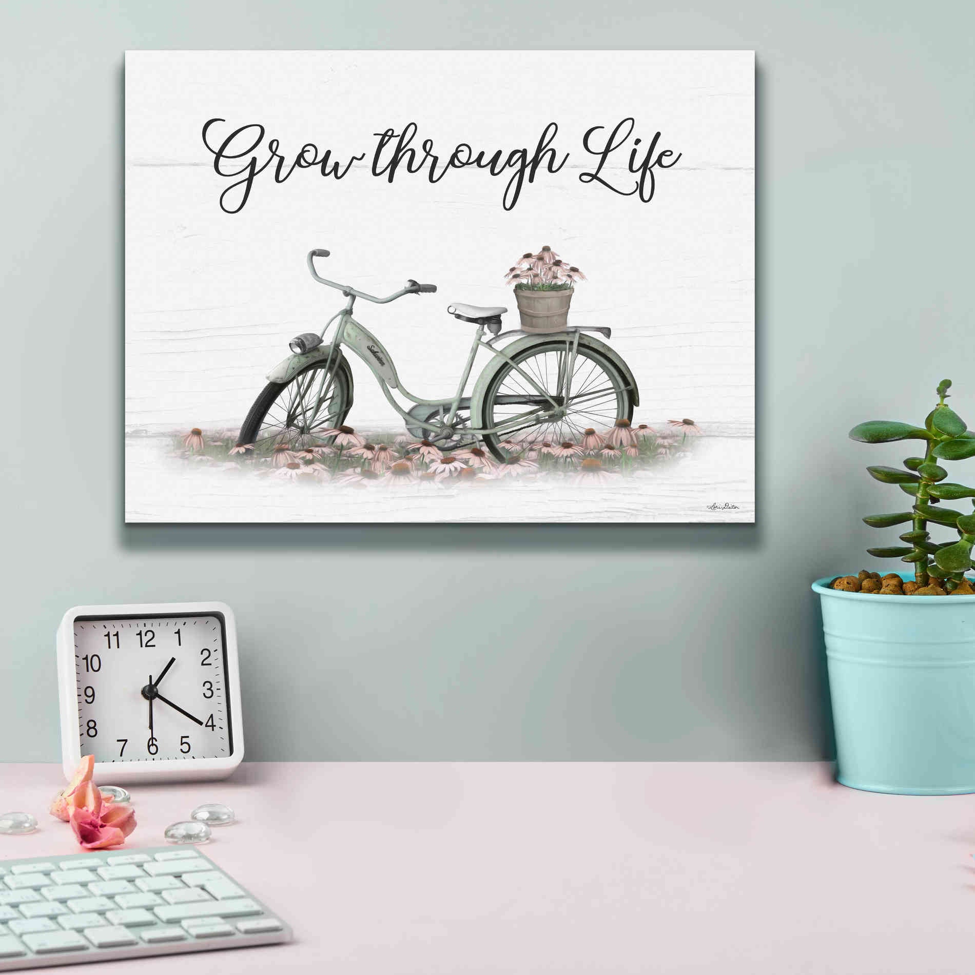 'Grow Through Life' by Lori Deiter, Canvas Wall Art,16 x 12
