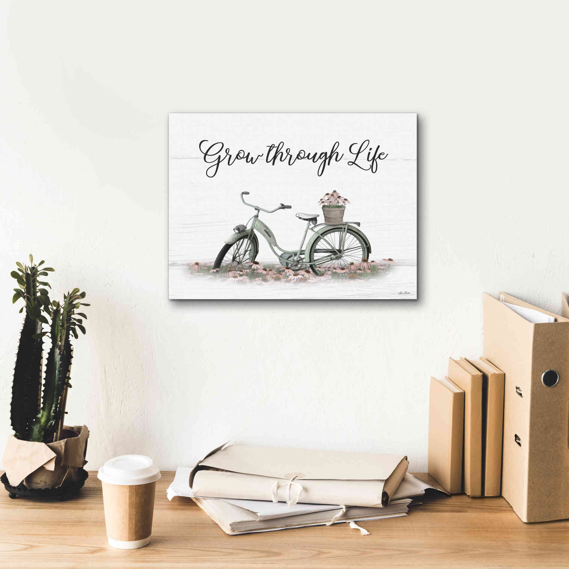 'Grow Through Life' by Lori Deiter, Canvas Wall Art,16 x 12