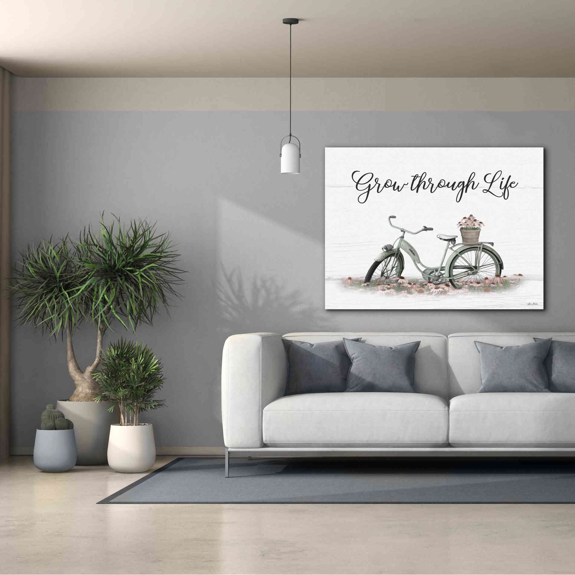 'Grow Through Life' by Lori Deiter, Canvas Wall Art,54 x 40