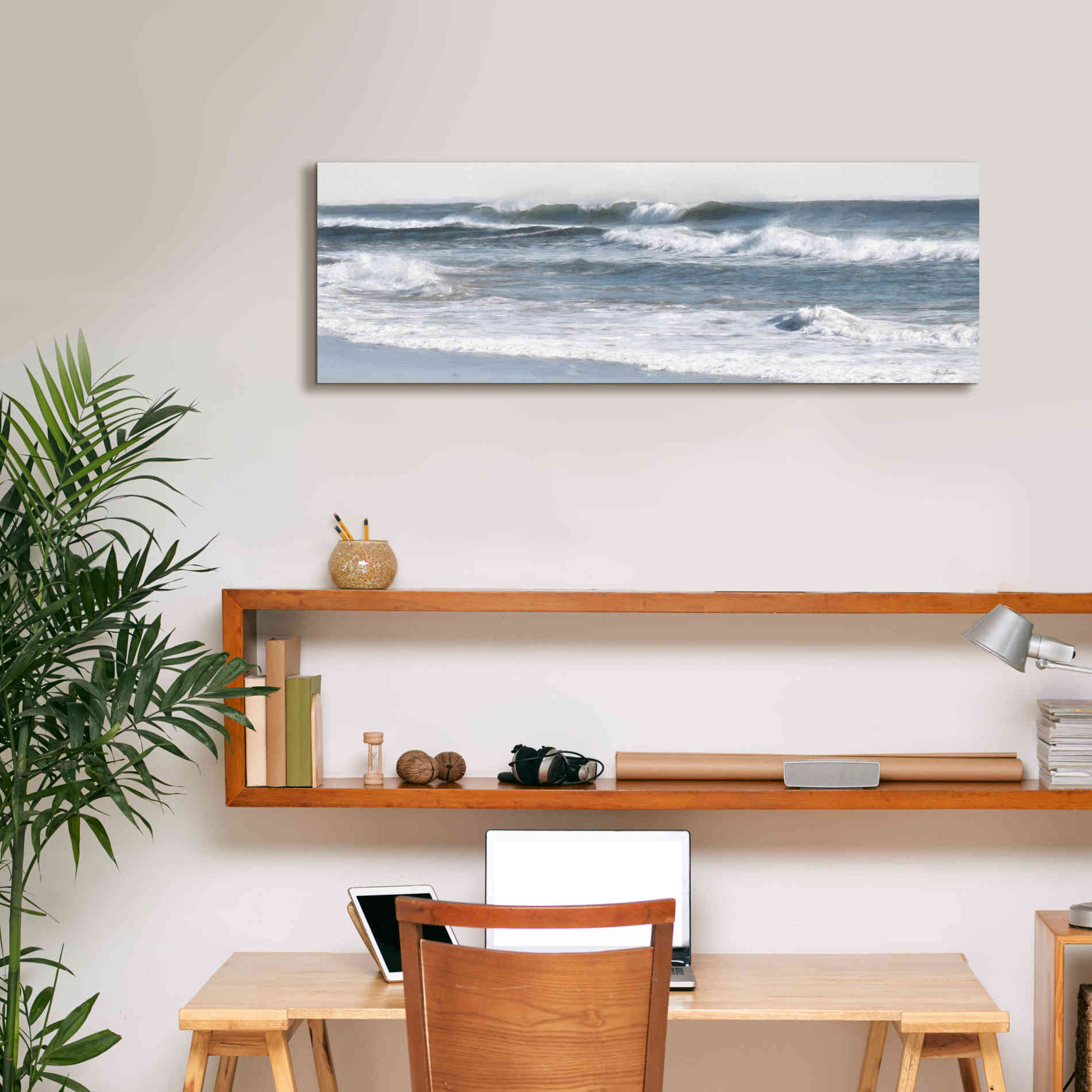 'Ocean Panorama' by Lori Deiter, Canvas Wall Art,36 x 12