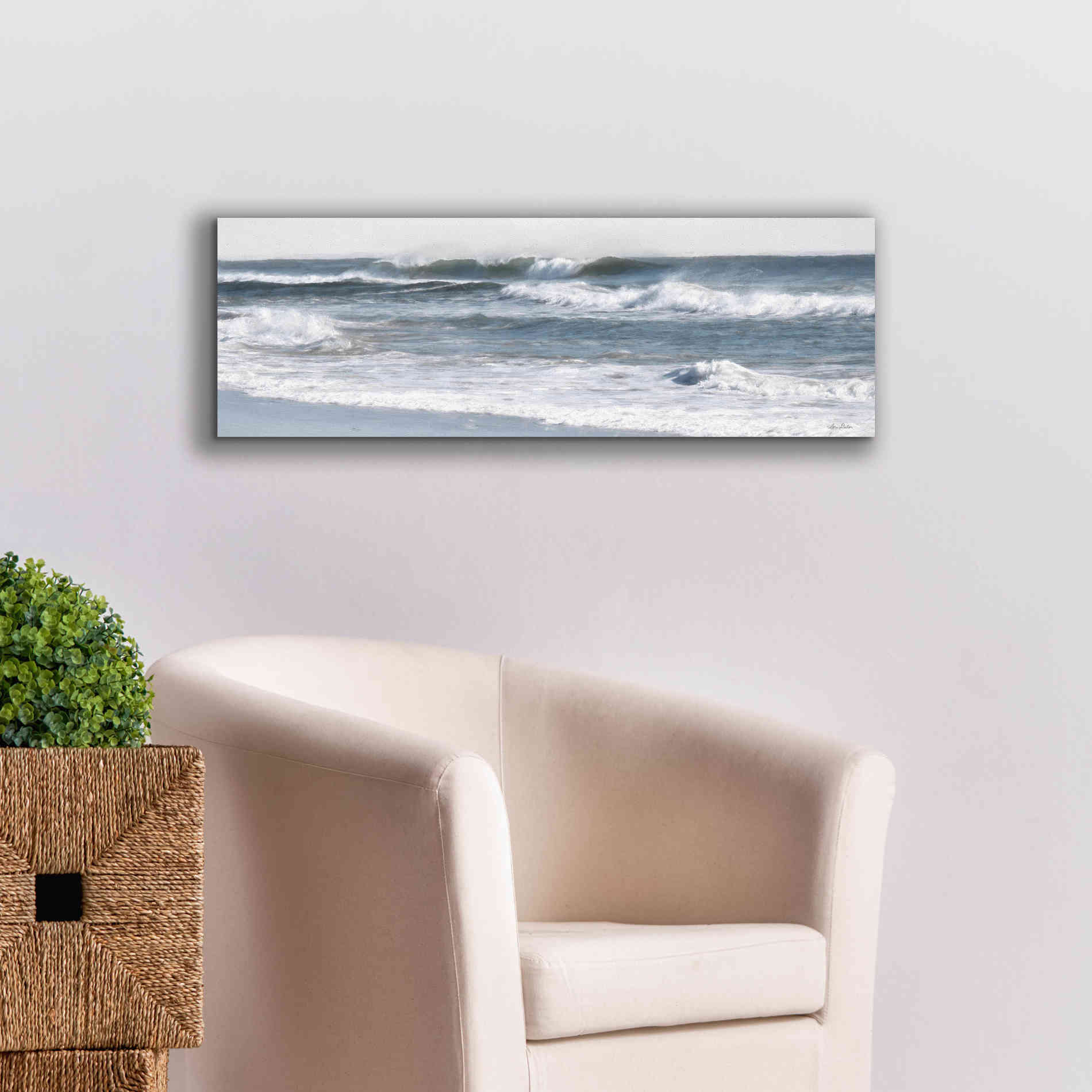 'Ocean Panorama' by Lori Deiter, Canvas Wall Art,36 x 12