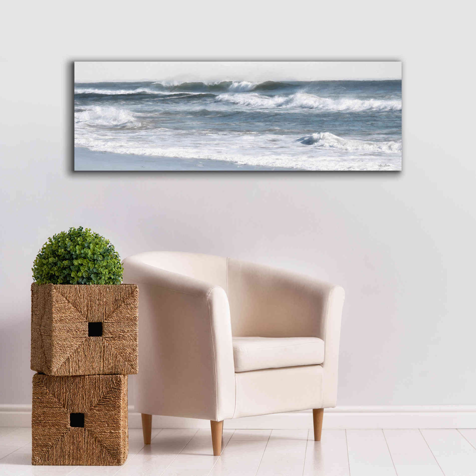 'Ocean Panorama' by Lori Deiter, Canvas Wall Art,60 x 20