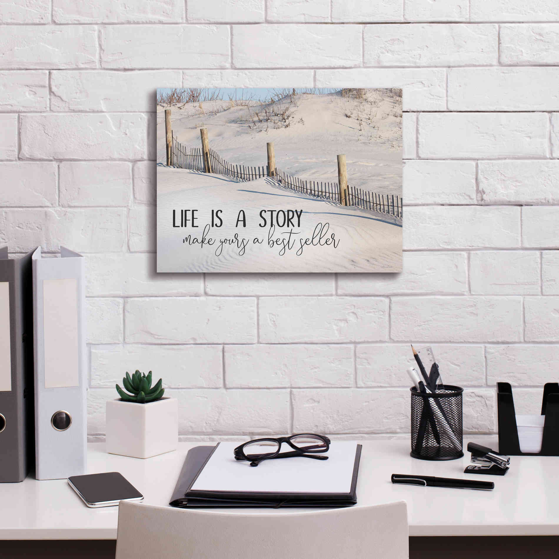 'Life is a Story' by Lori Deiter, Canvas Wall Art,16 x 12