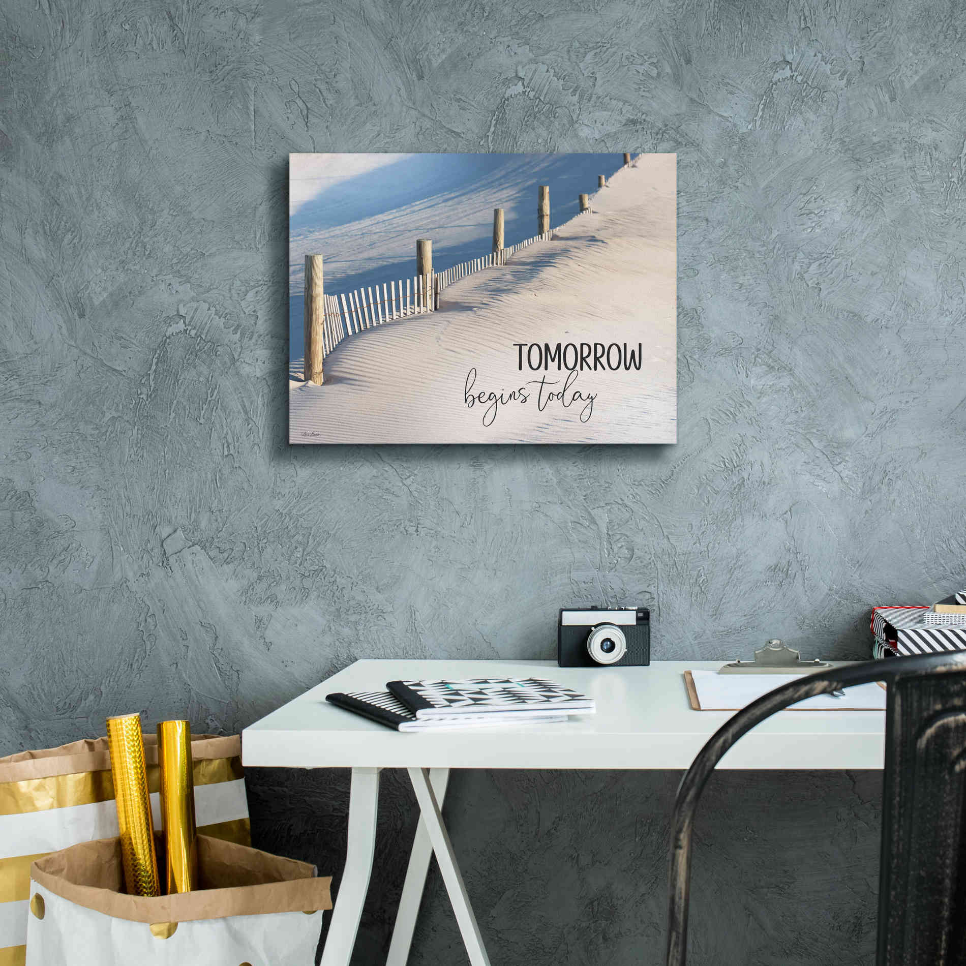 'Tomorrow Begins Today' by Lori Deiter, Canvas Wall Art,16 x 12