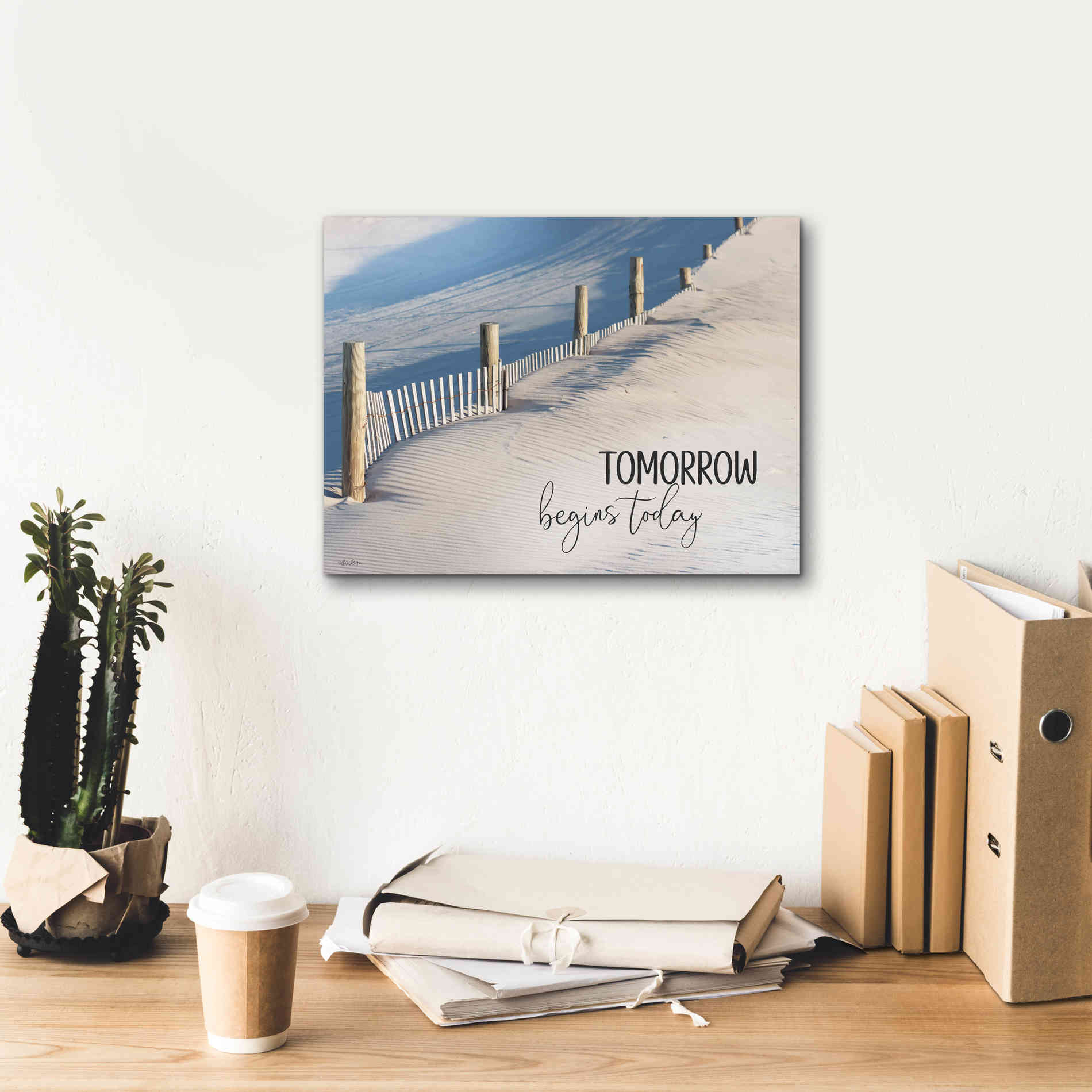 'Tomorrow Begins Today' by Lori Deiter, Canvas Wall Art,16 x 12