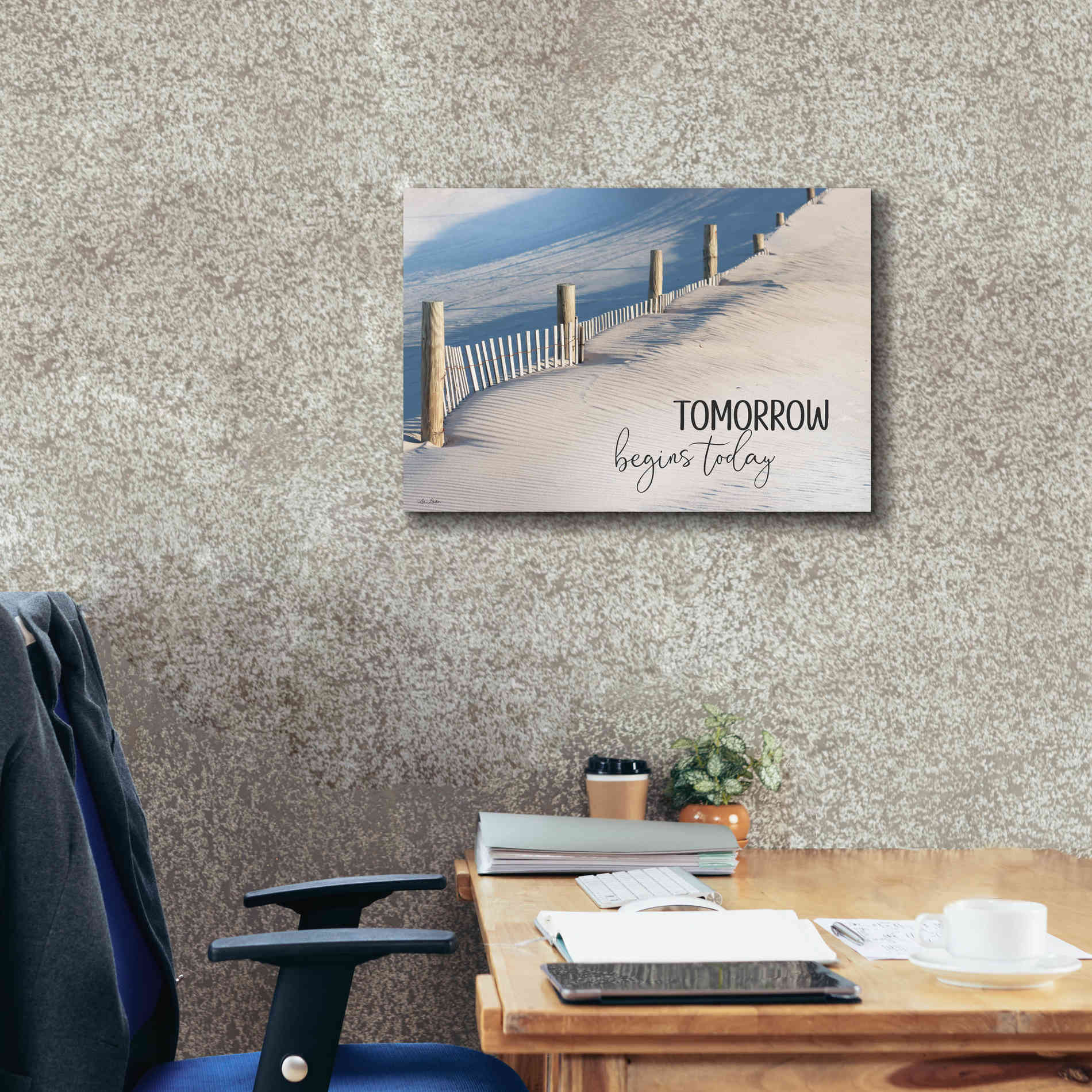 'Tomorrow Begins Today' by Lori Deiter, Canvas Wall Art,26 x 18