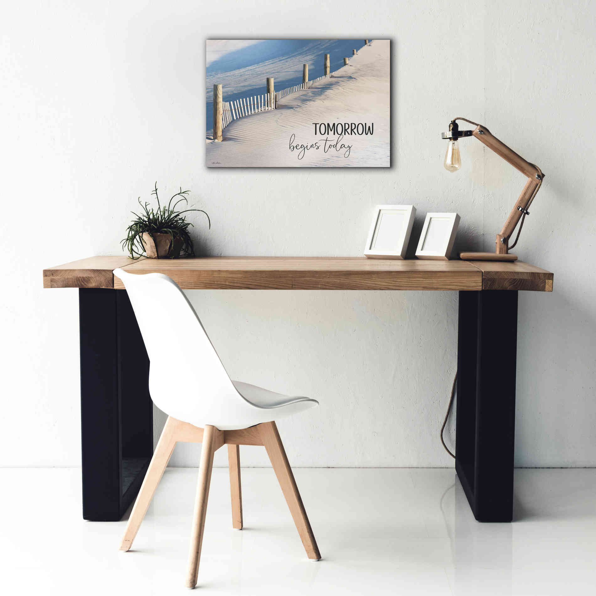 'Tomorrow Begins Today' by Lori Deiter, Canvas Wall Art,26 x 18