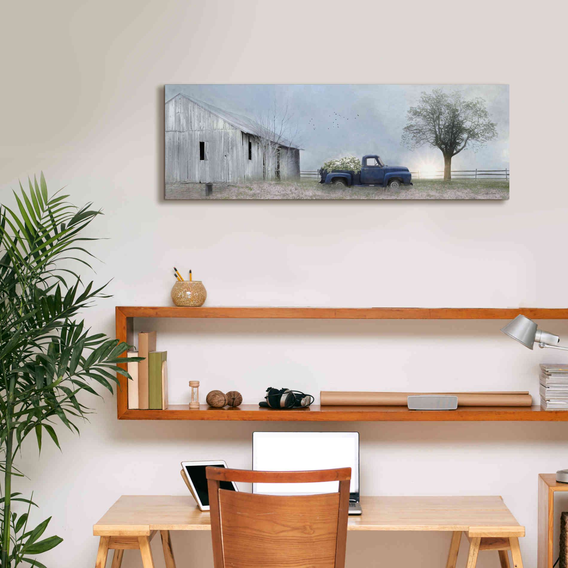 'Jonestown Barn' by Lori Deiter, Canvas Wall Art,36 x 12