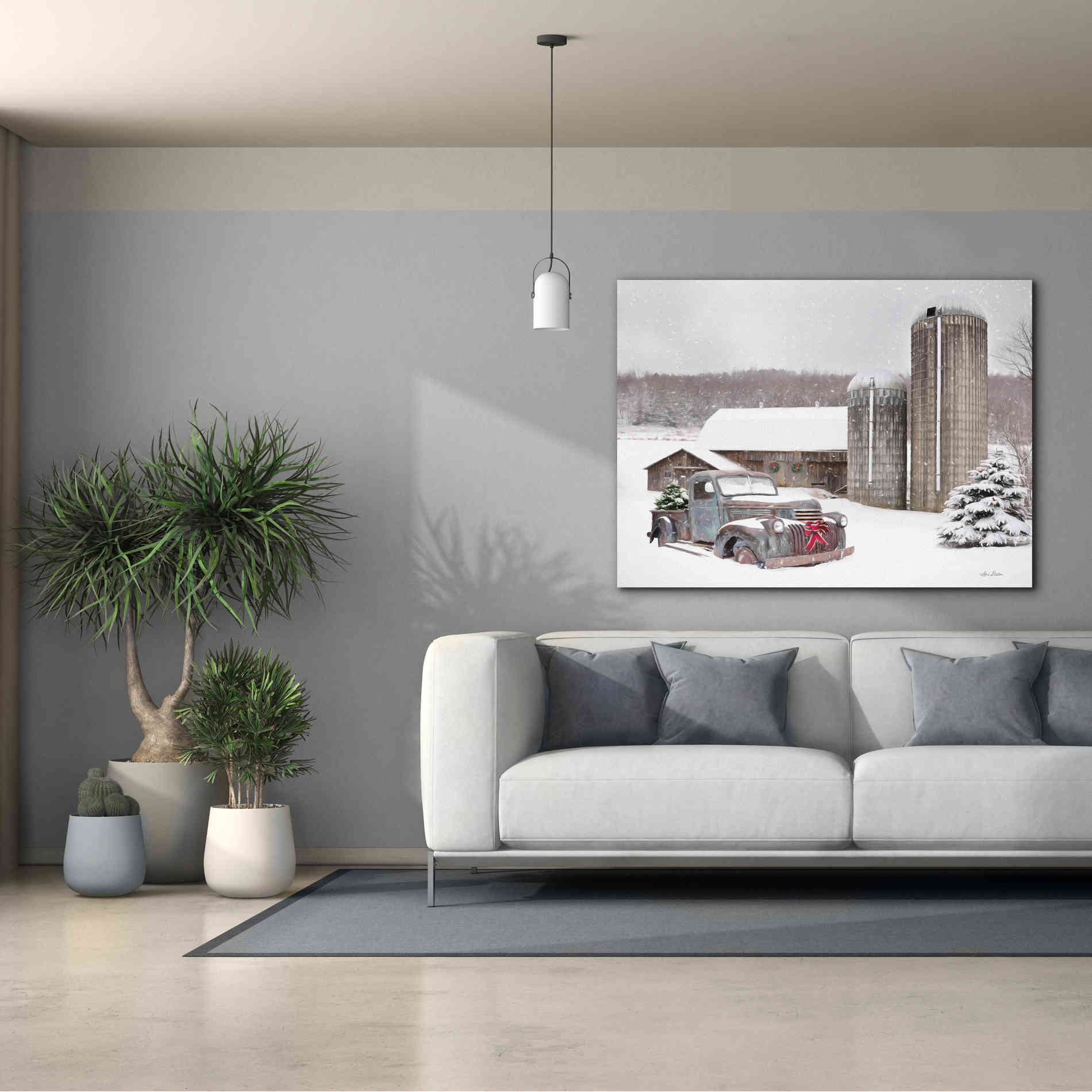 'North Country Christmas' by Lori Deiter, Canvas Wall Art,54 x 40