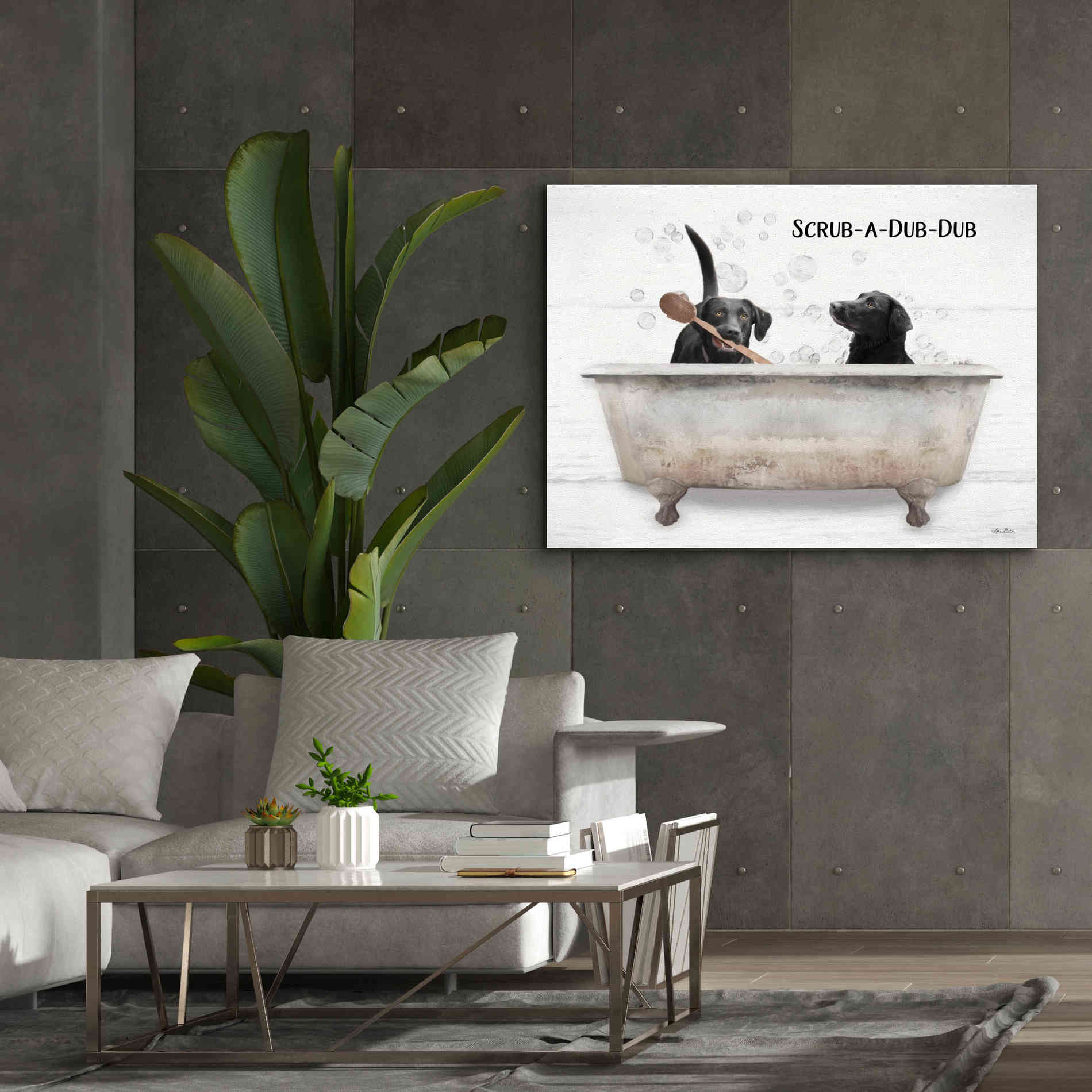 'Scrub-a-Dub-Dub' by Lori Deiter, Canvas Wall Art,54 x 40