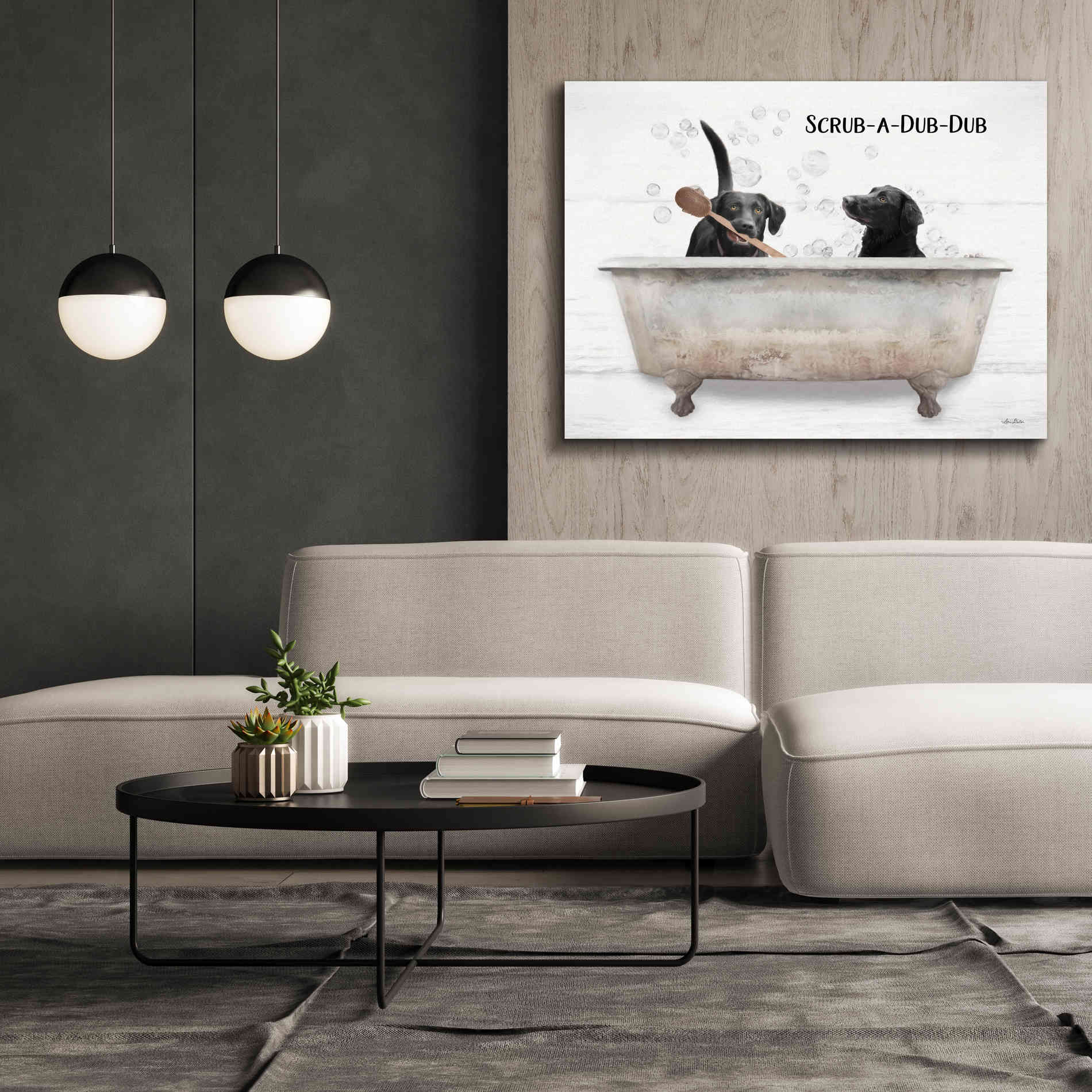 'Scrub-a-Dub-Dub' by Lori Deiter, Canvas Wall Art,54 x 40