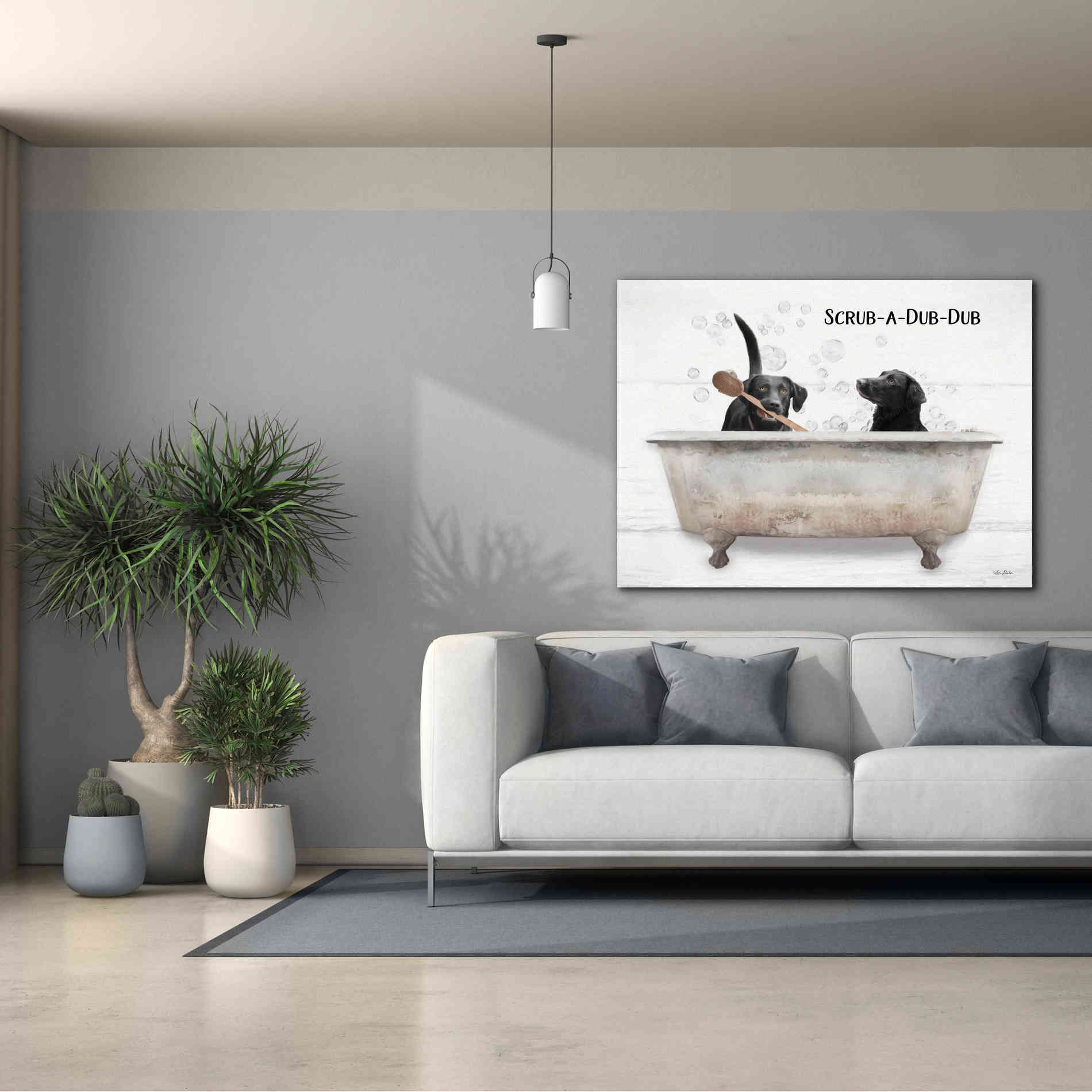'Scrub-a-Dub-Dub' by Lori Deiter, Canvas Wall Art,54 x 40
