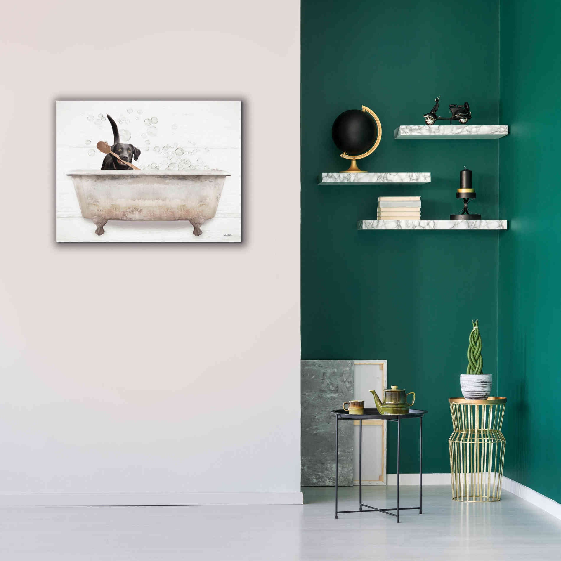 'Scrubbing Bubbles' by Lori Deiter, Canvas Wall Art,34 x 26